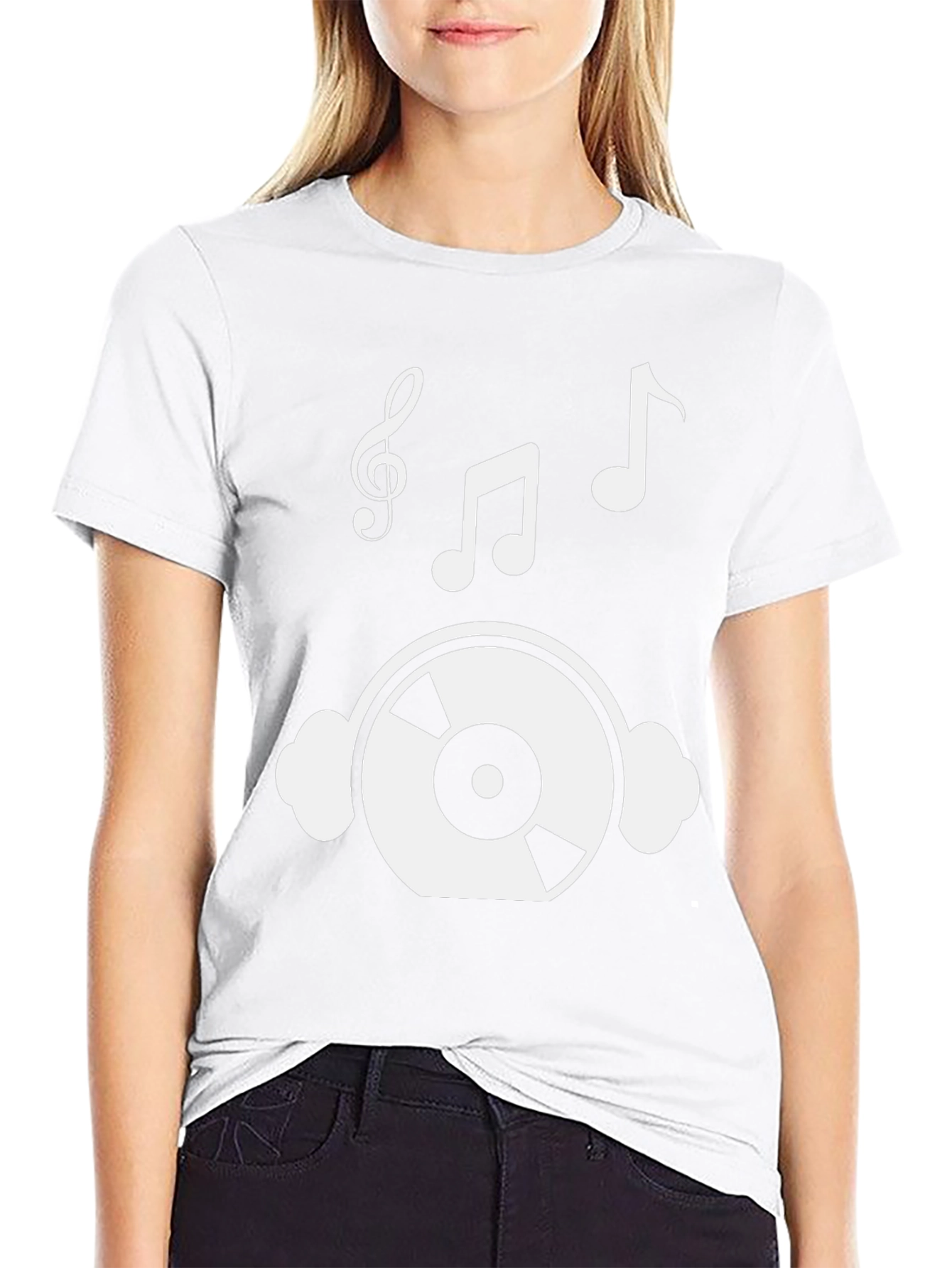 Musical T-Shirt: Headphones & Notes