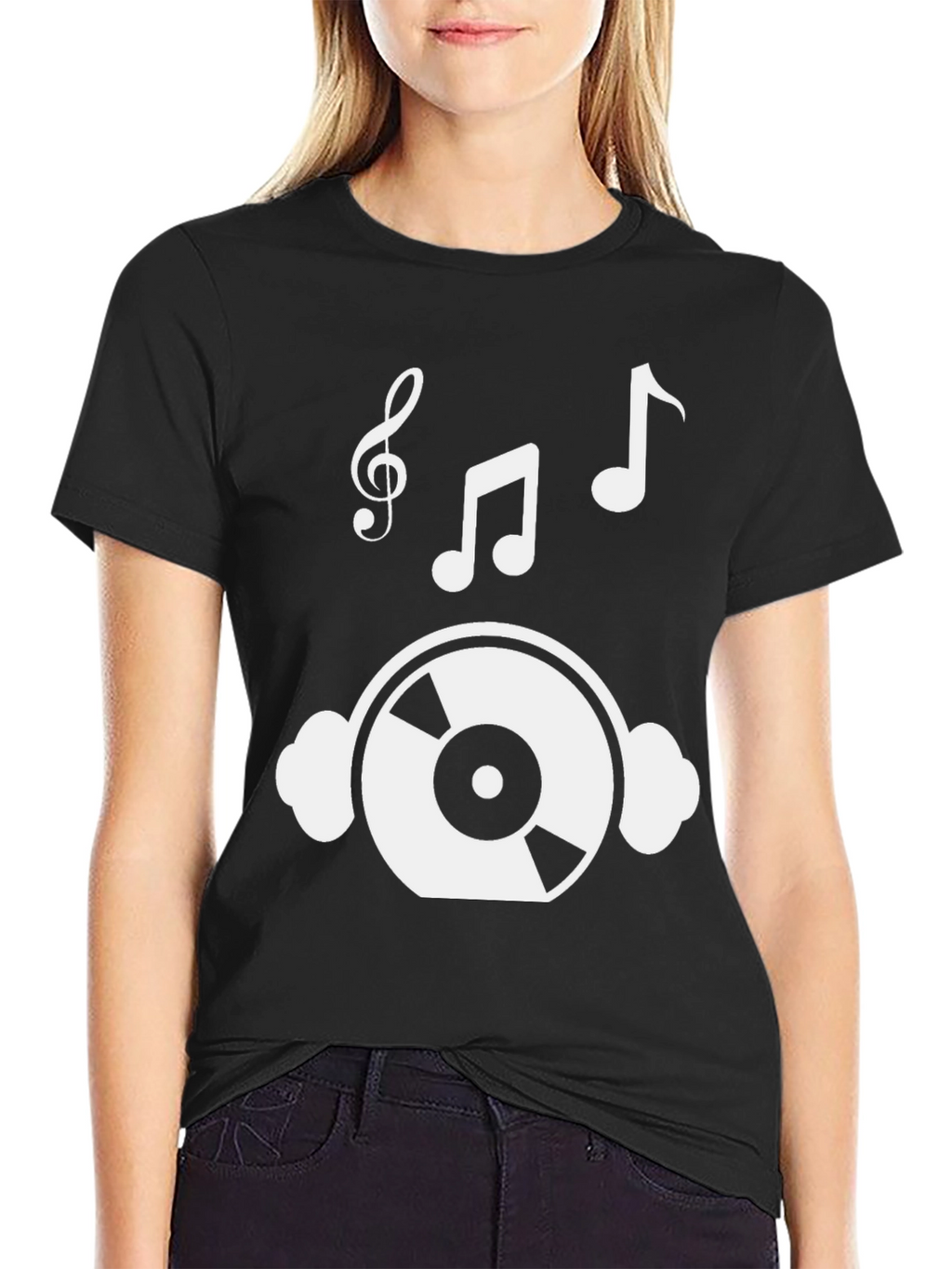 Musical T-Shirt: Headphones & Notes