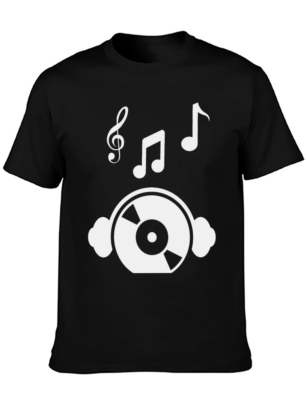 Musical T-Shirt: Headphones & Notes
