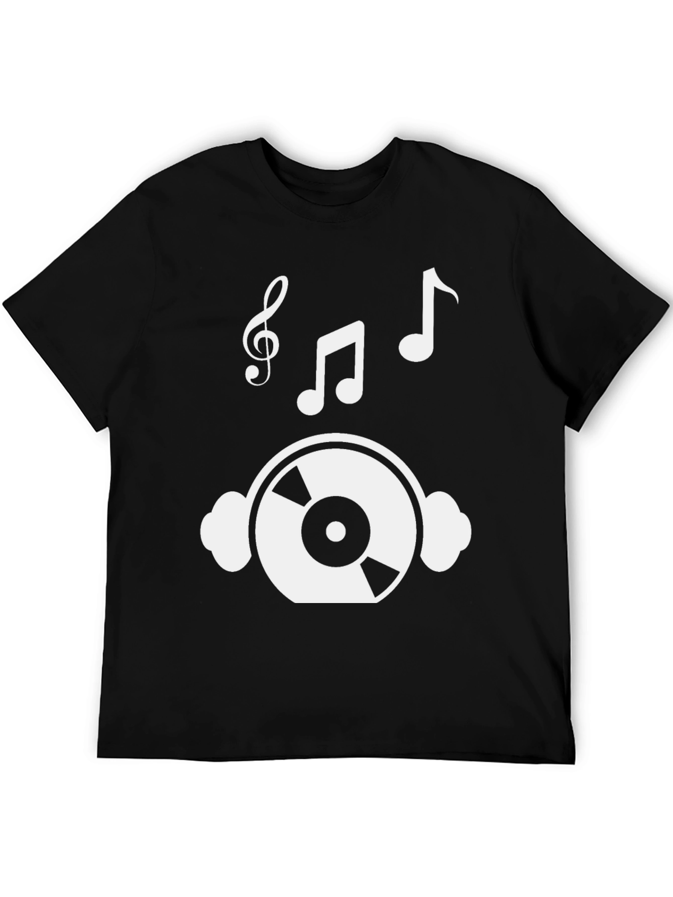 Musical T-Shirt: Headphones & Notes