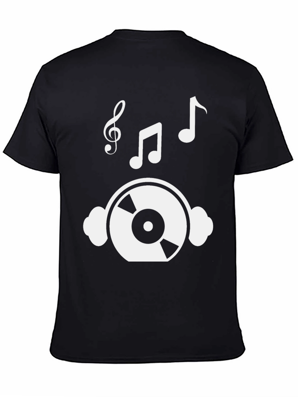 Musical T-Shirt: Headphones & Notes