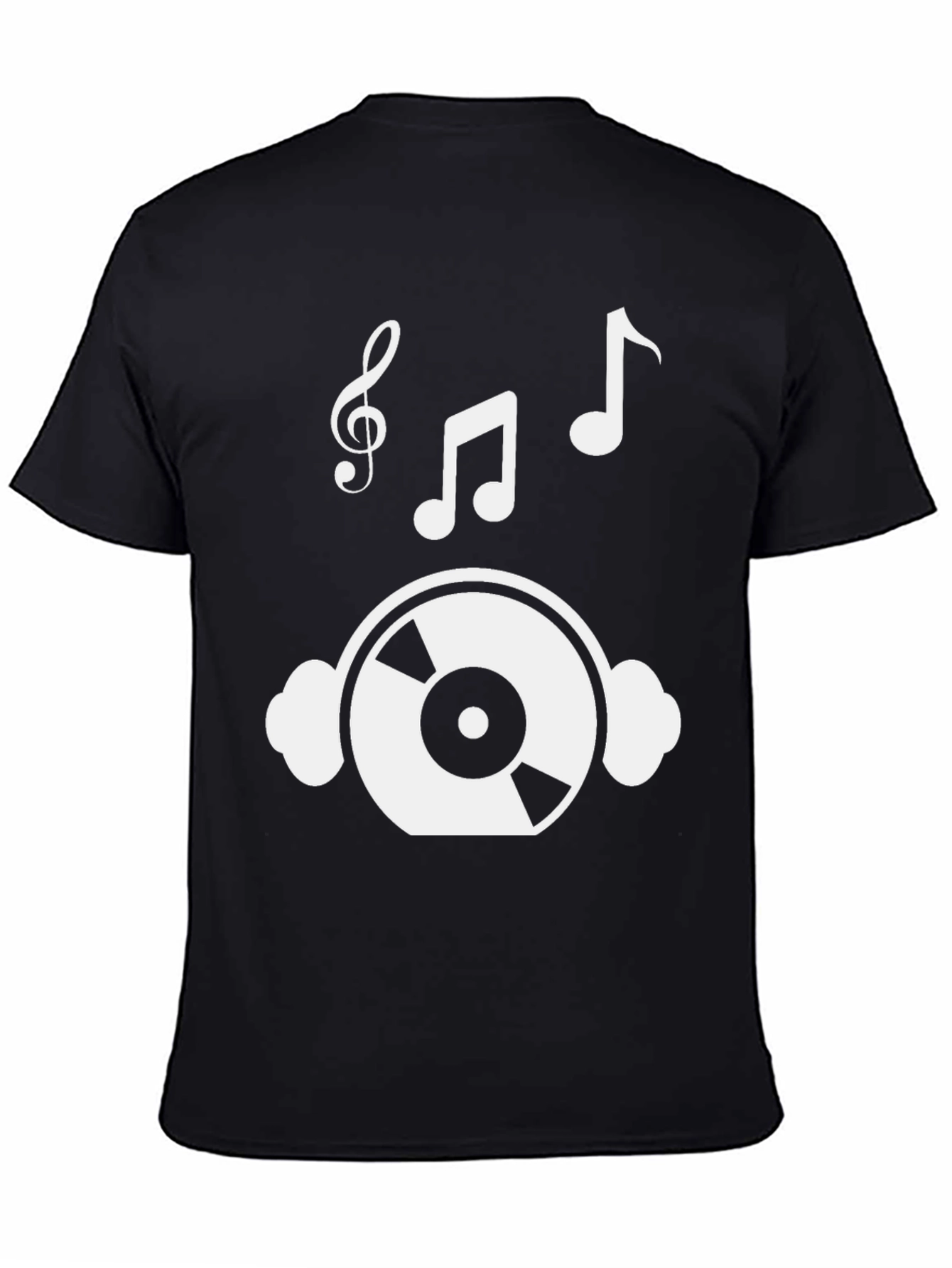 Musical T-Shirt: Headphones & Notes