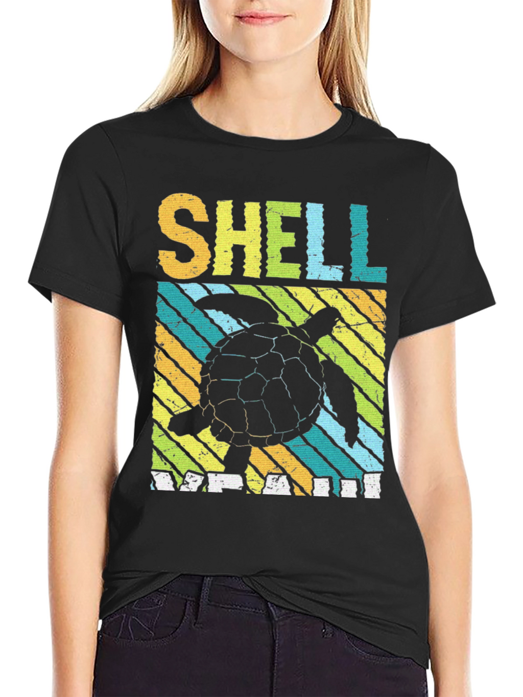 Shell Yeah Turtle T-Shirt - Relaxed Fit Black Tee