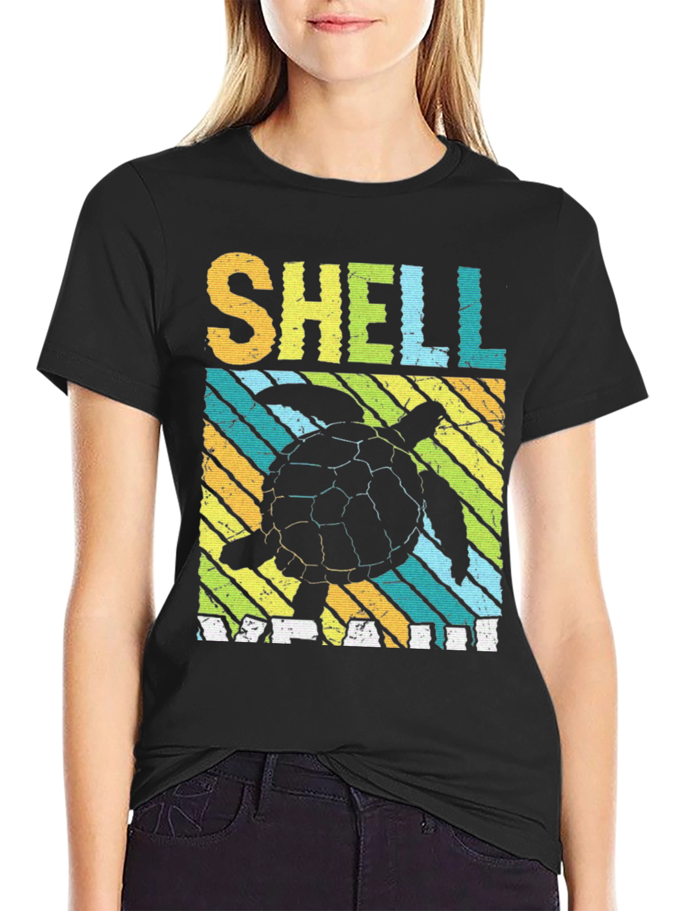 Shell Yeah Turtle T-Shirt - Relaxed Fit Black Tee