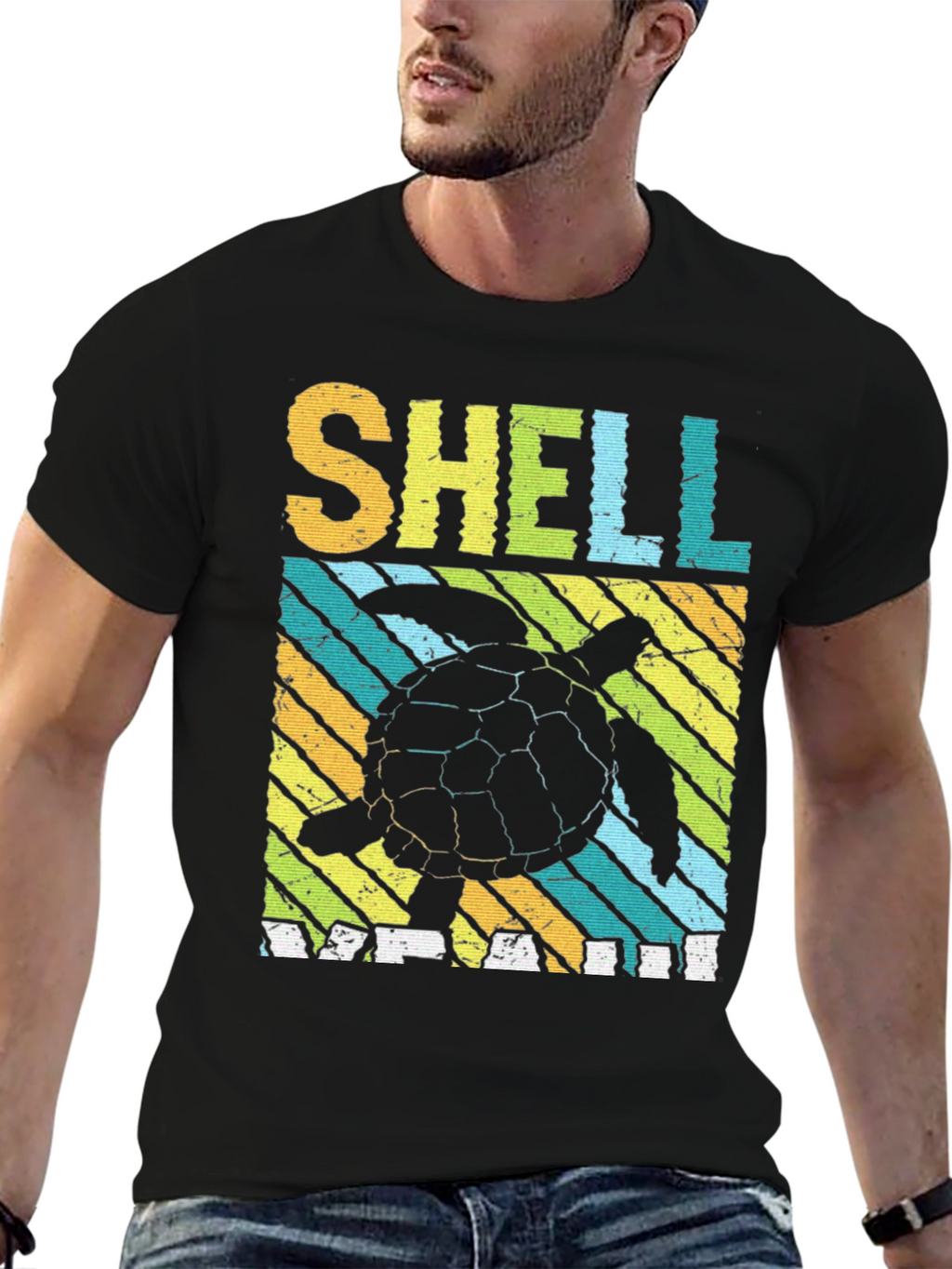 Shell Yeah Turtle T-Shirt - Relaxed Fit Black Tee