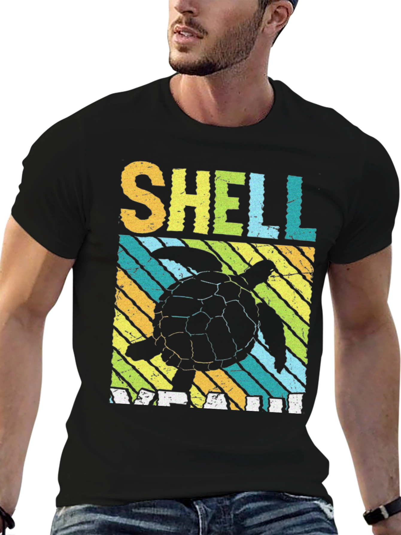 Shell Yeah Turtle T-Shirt - Relaxed Fit Black Tee