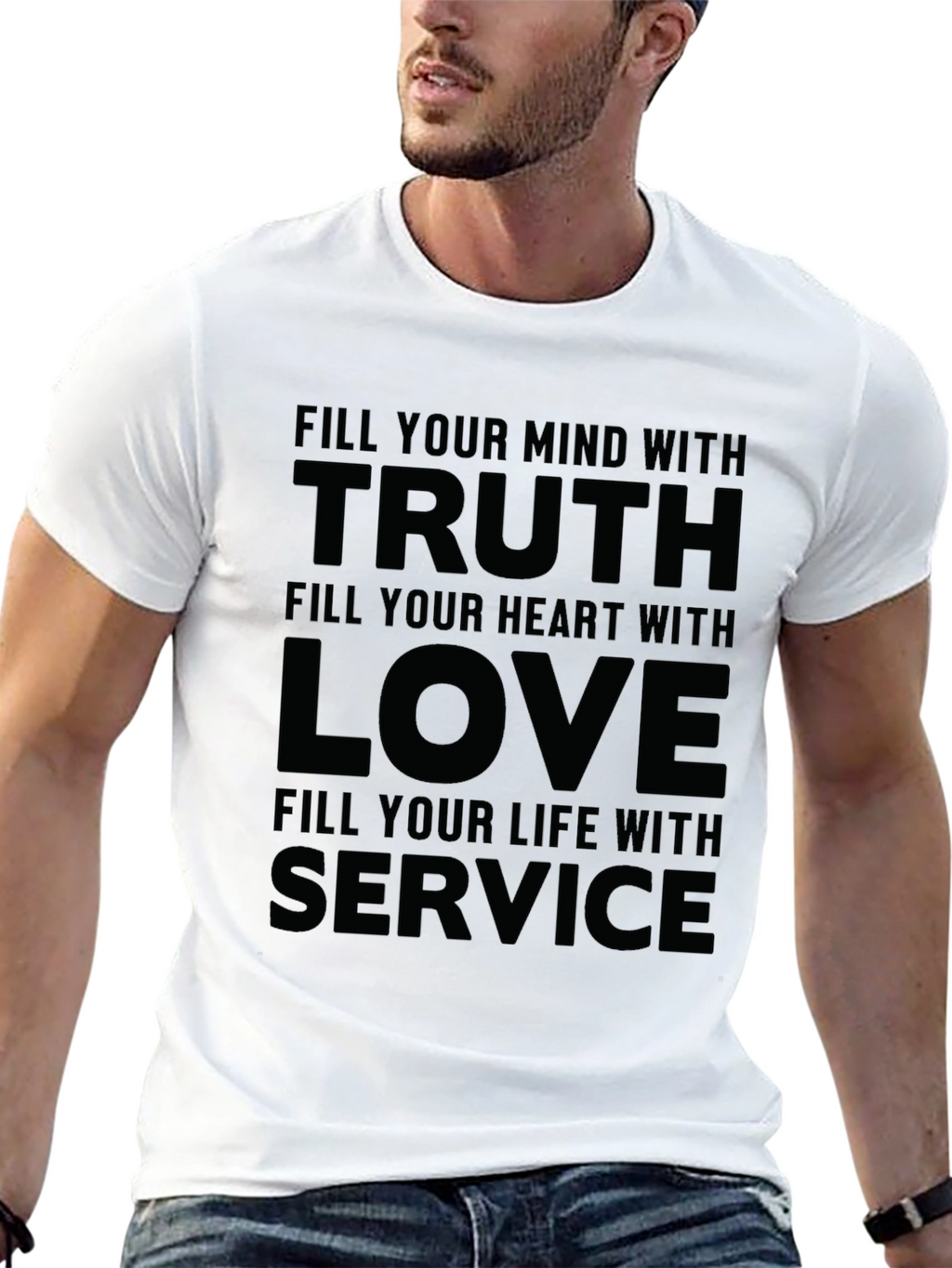 Truth Love Service Graphic T-Shirt