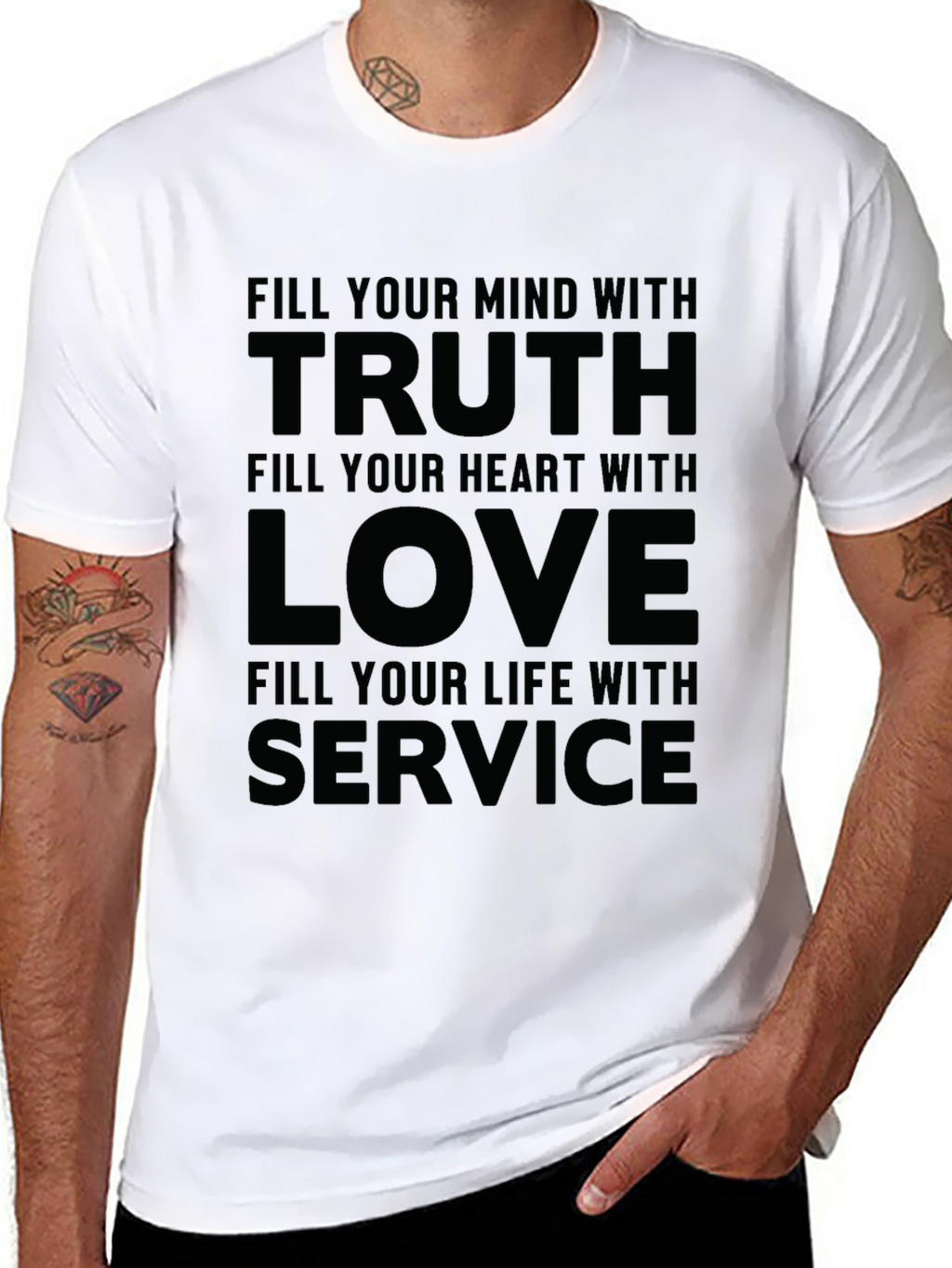 Truth Love Service Graphic T-Shirt