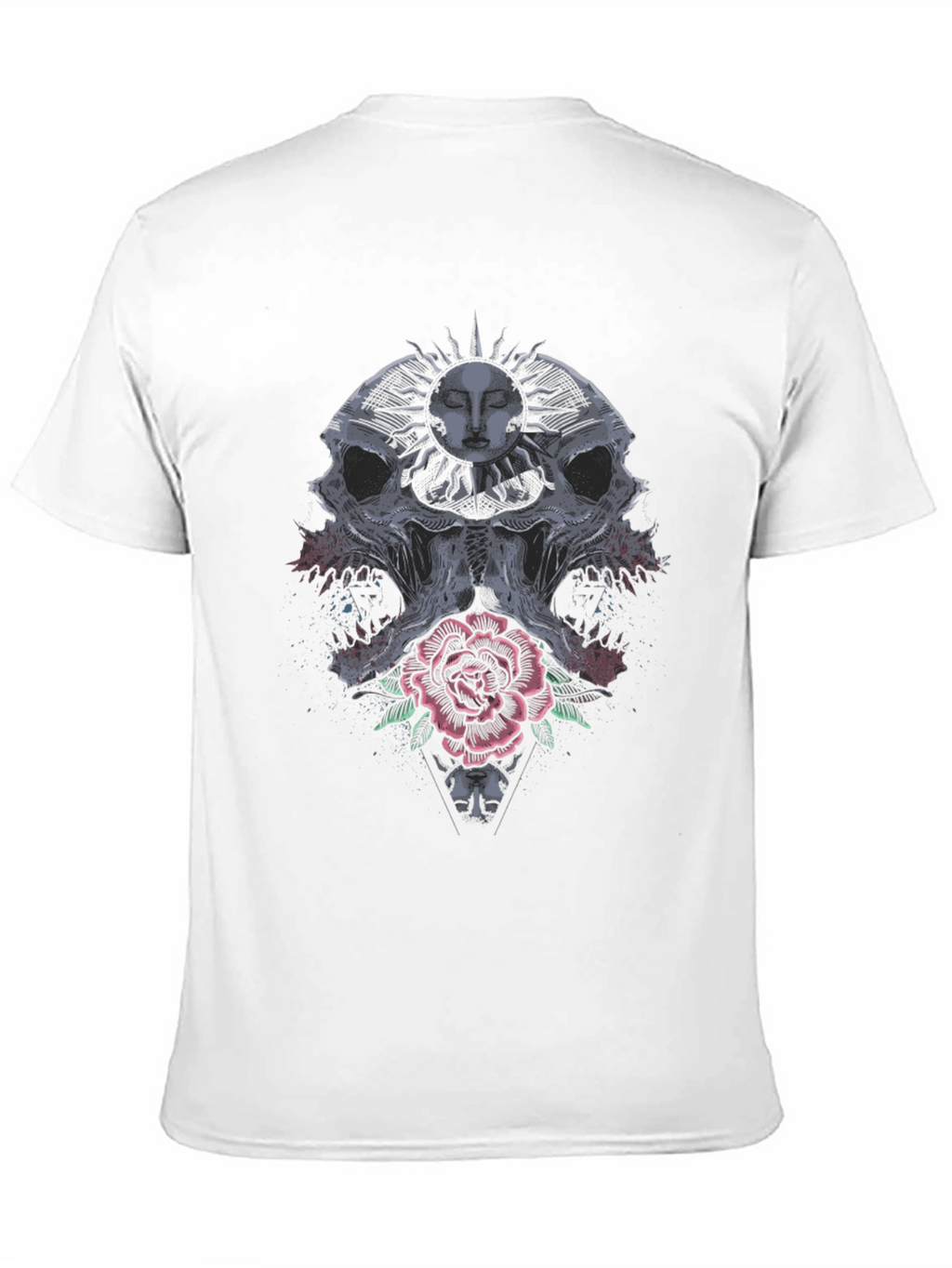 Skull & Rose Graphic Tee - Edgy Style
