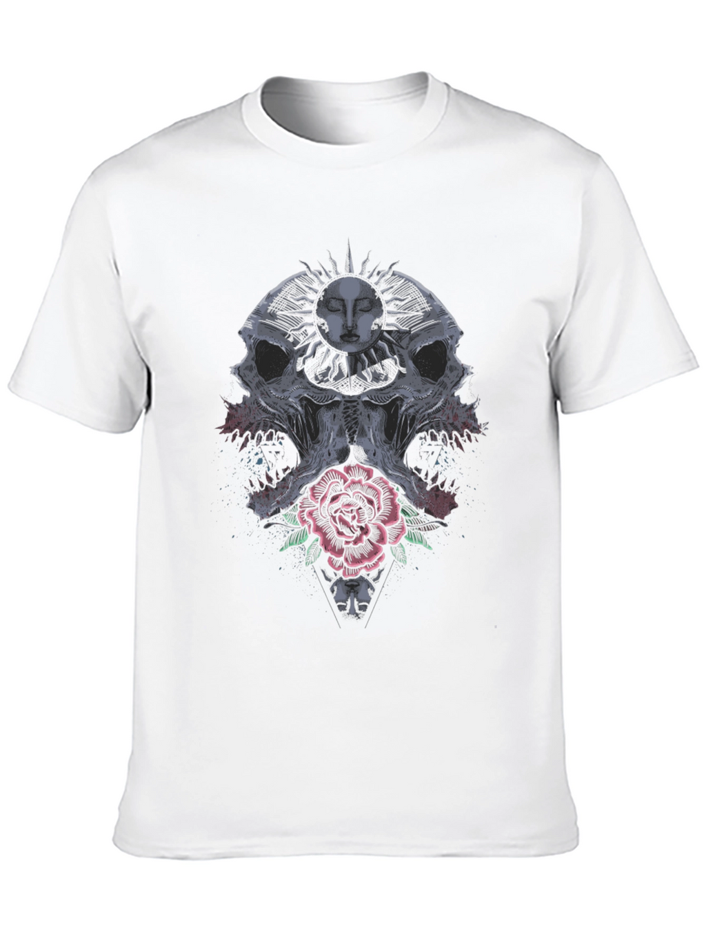 Skull & Rose Graphic Tee - Edgy Style