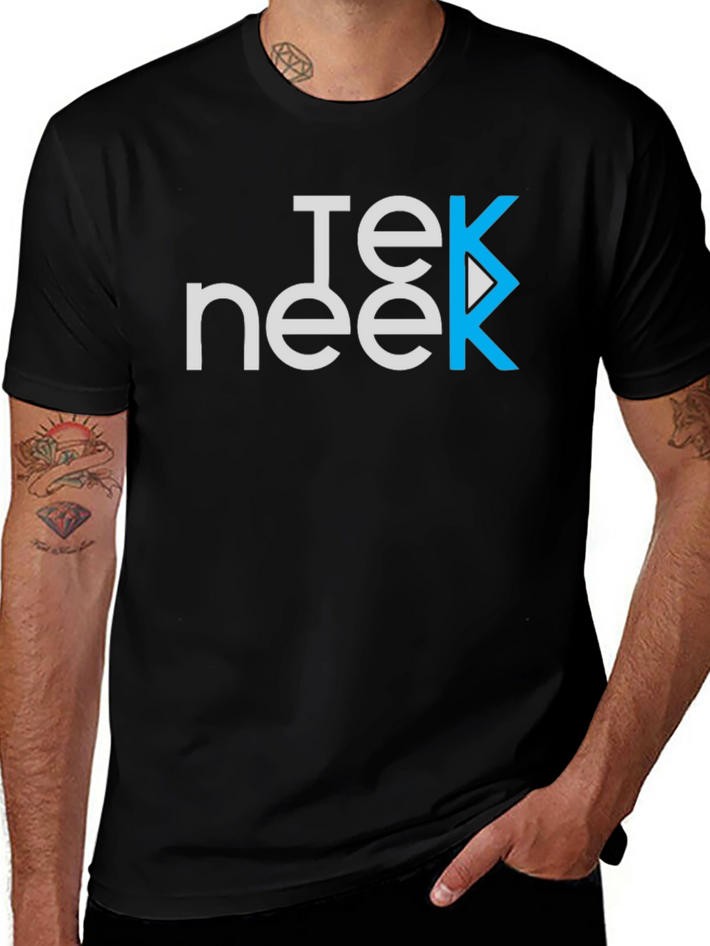 Teeneek Black Graphic T-Shirt
