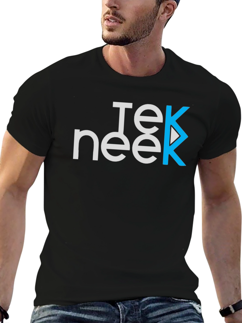 Teeneek Black Graphic T-Shirt
