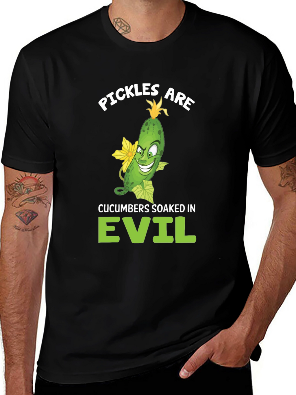 Pickles are Evil T-Shirt - Funny Food Humor
