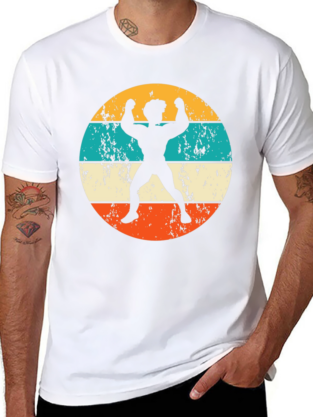 Retro Bodybuilder Graphic T-Shirt