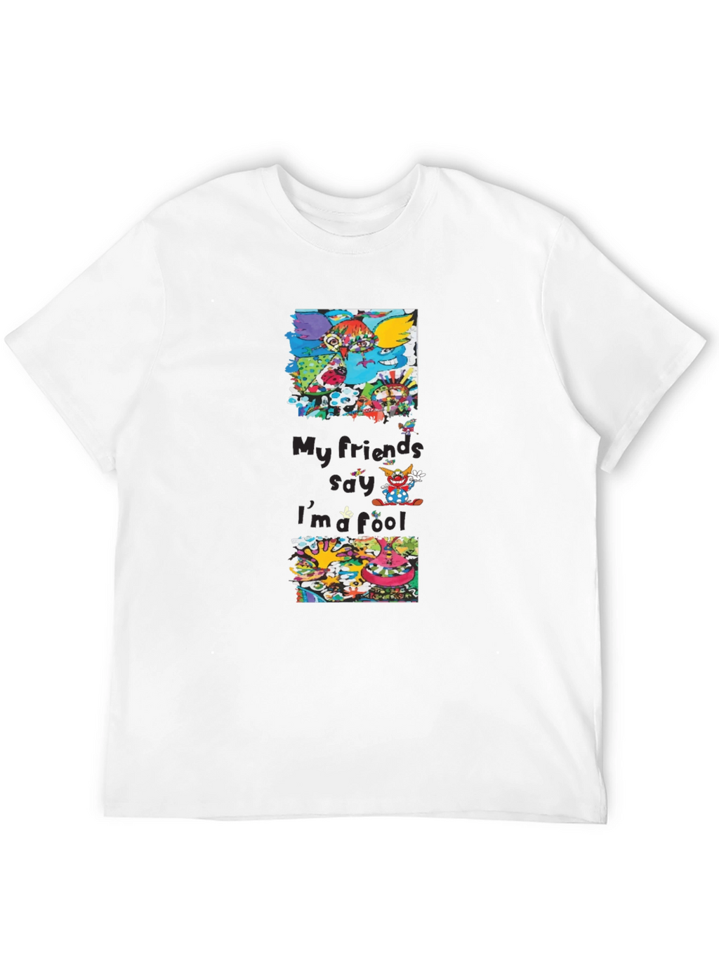 Cartoon Character Graphic Print Black T-Shirt