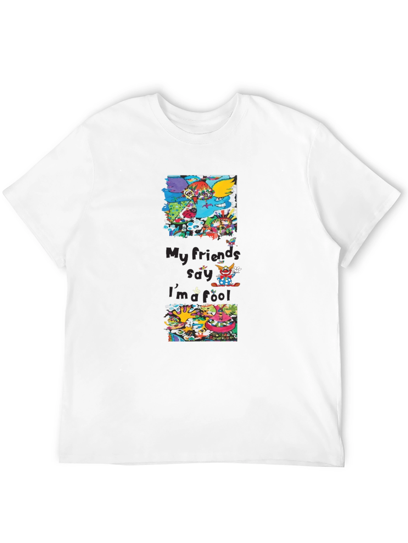 Cartoon Character Graphic Print Black T-Shirt