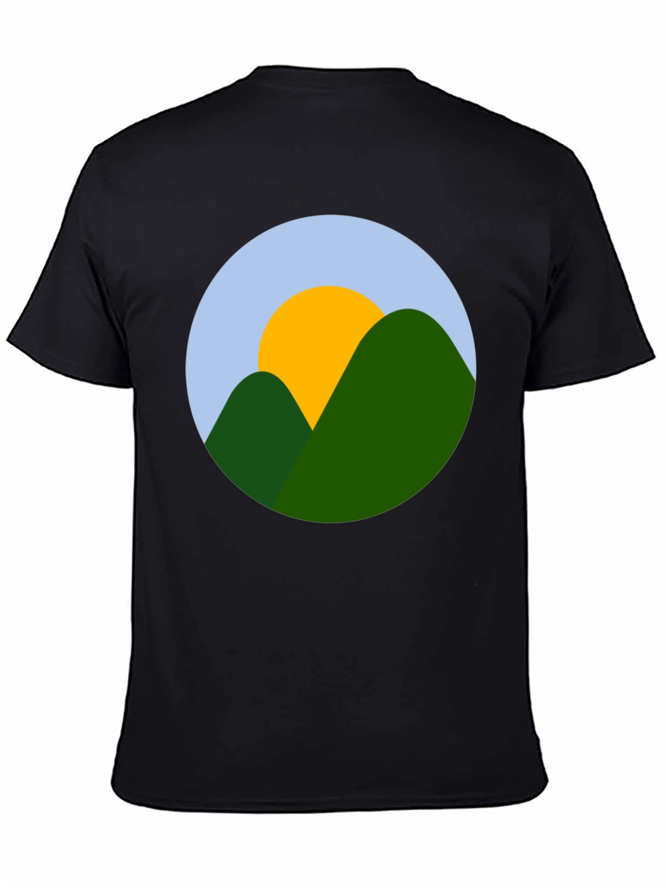 Mountain Sun Graphic Black T-Shirt