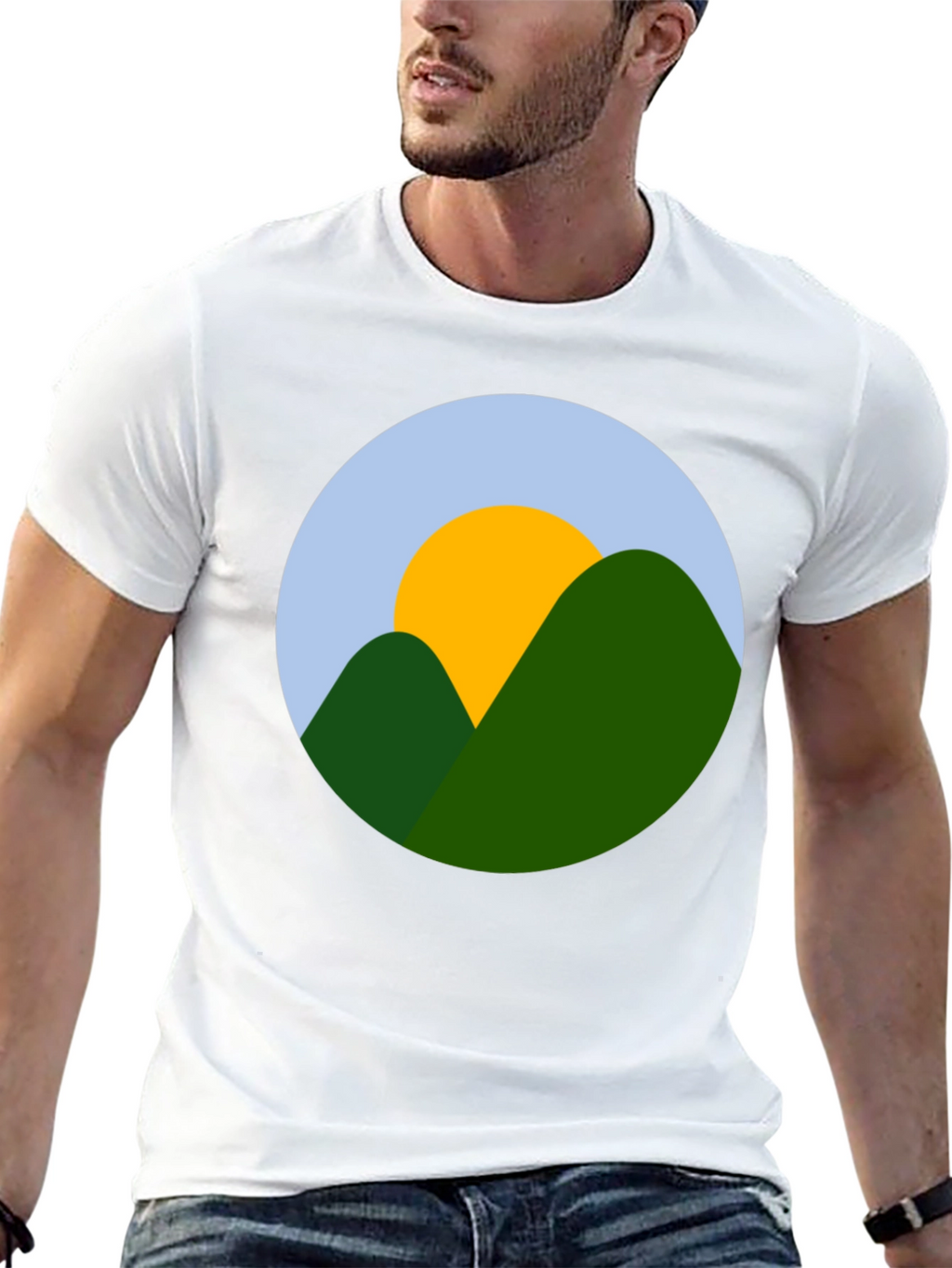 Mountain Sun Graphic Black T-Shirt