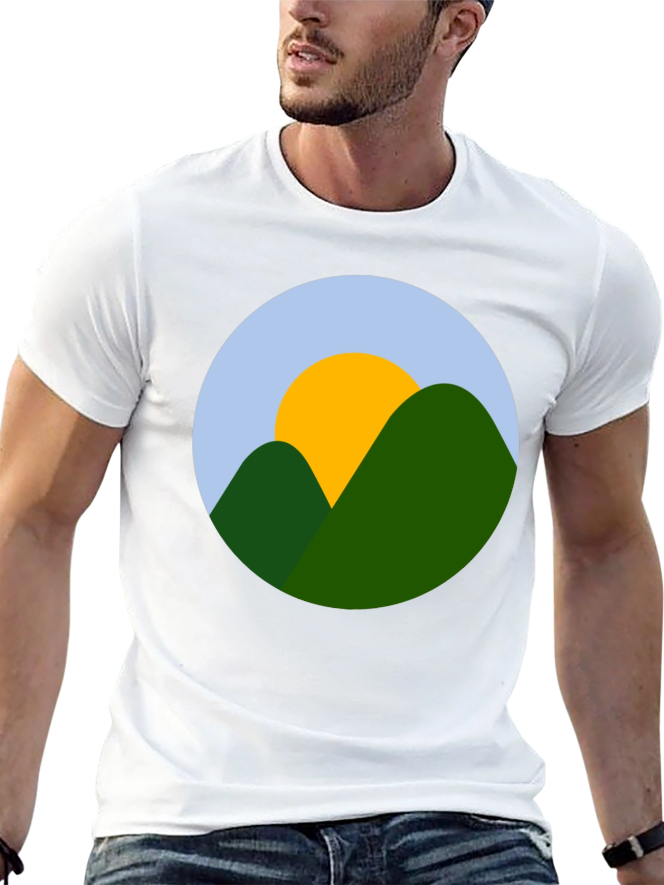 Mountain Sun Graphic Black T-Shirt