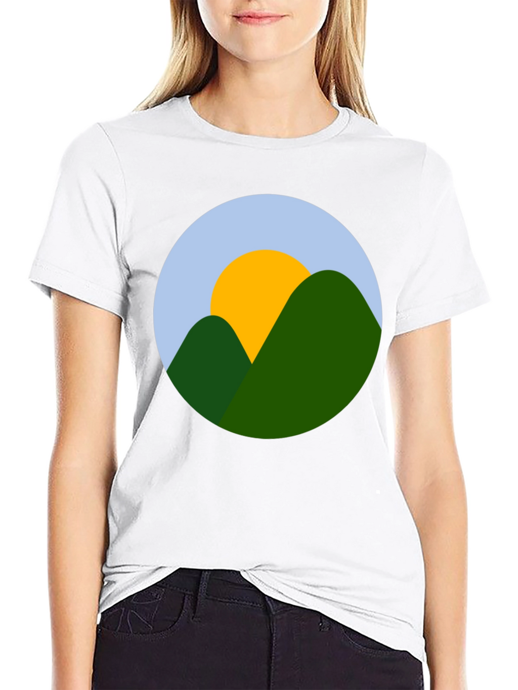Mountain Sun Graphic Black T-Shirt