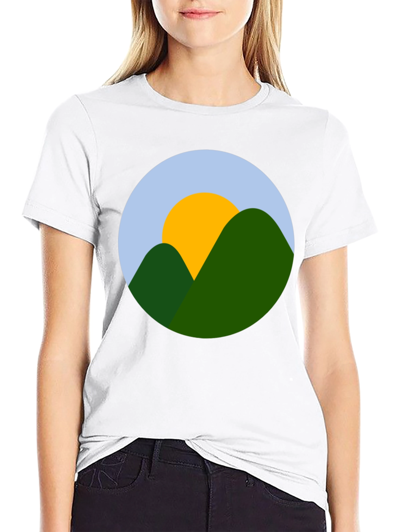 Mountain Sun Graphic Black T-Shirt