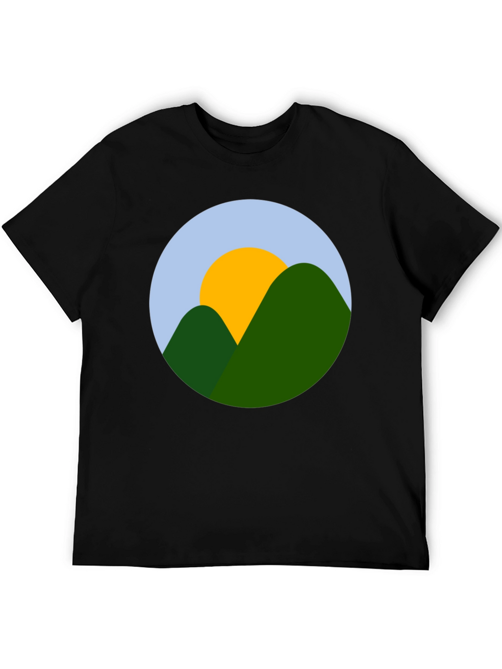 Mountain Sun Graphic Black T-Shirt