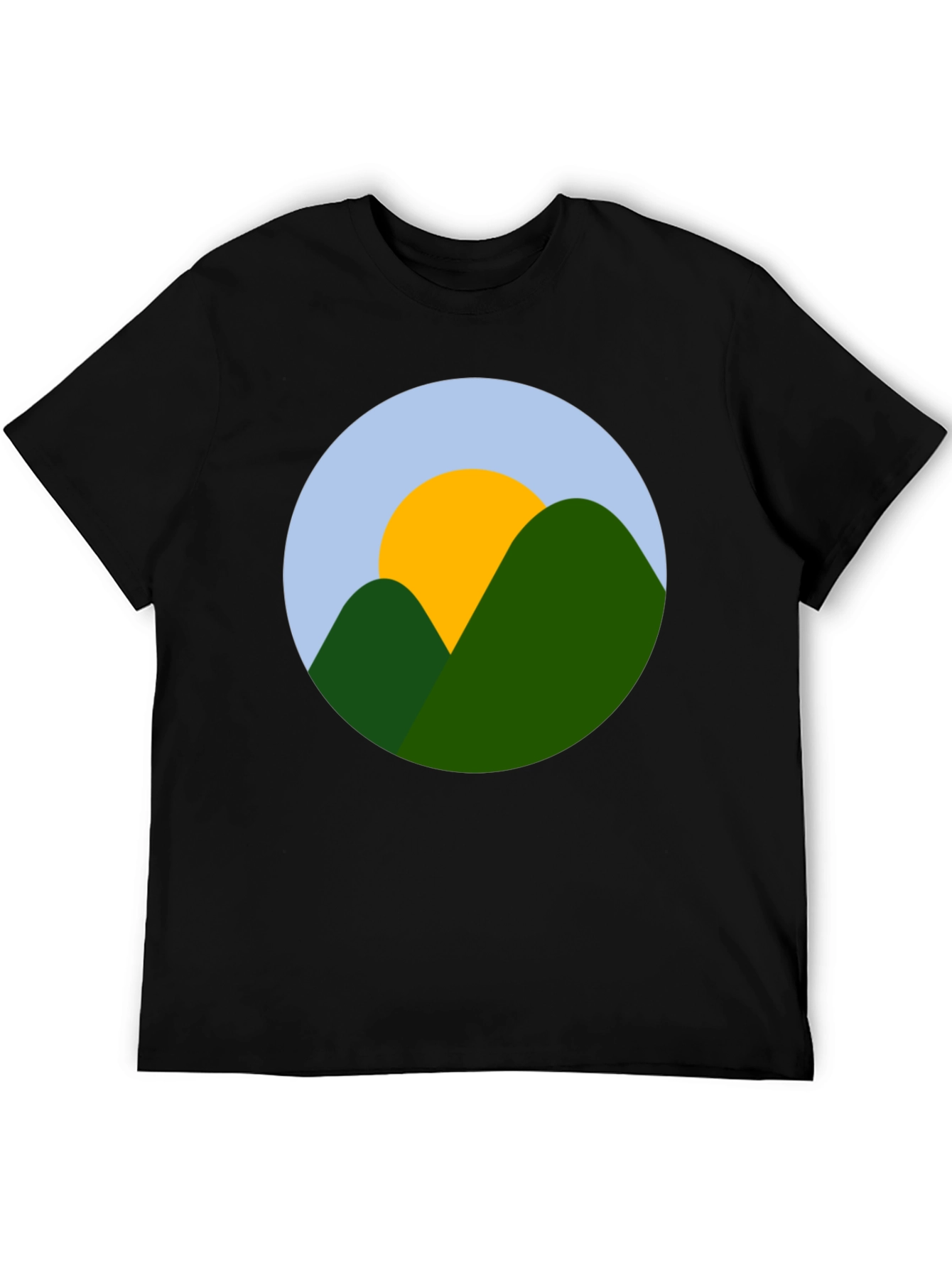 Mountain Sun Graphic Black T-Shirt
