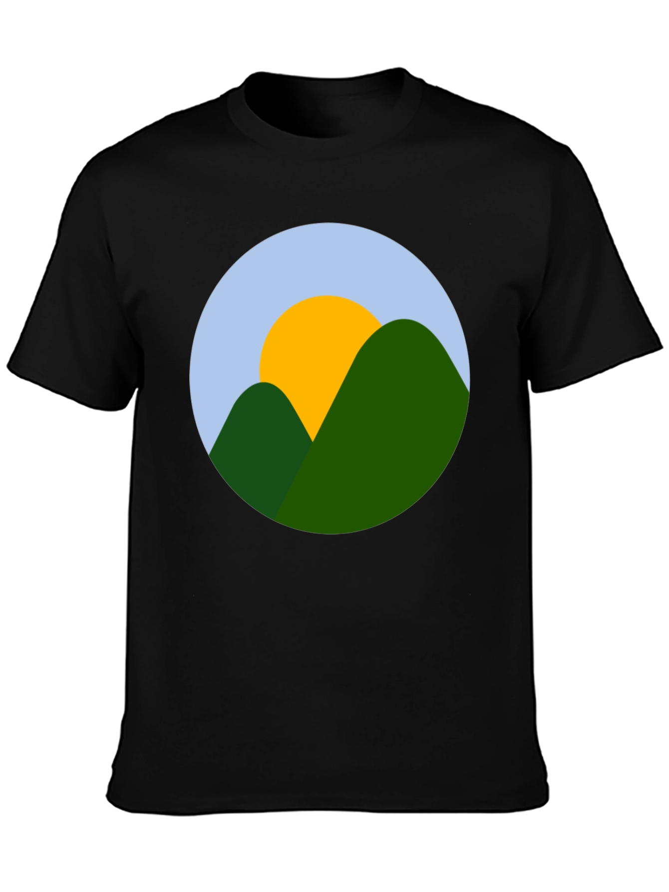 Mountain Sun Graphic Black T-Shirt