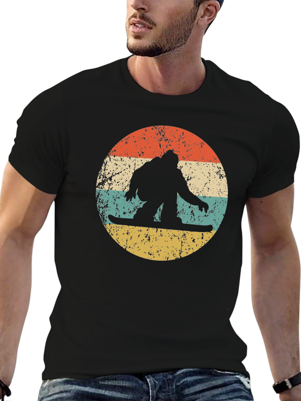 Retro Snowboarder Graphic T-Shirt