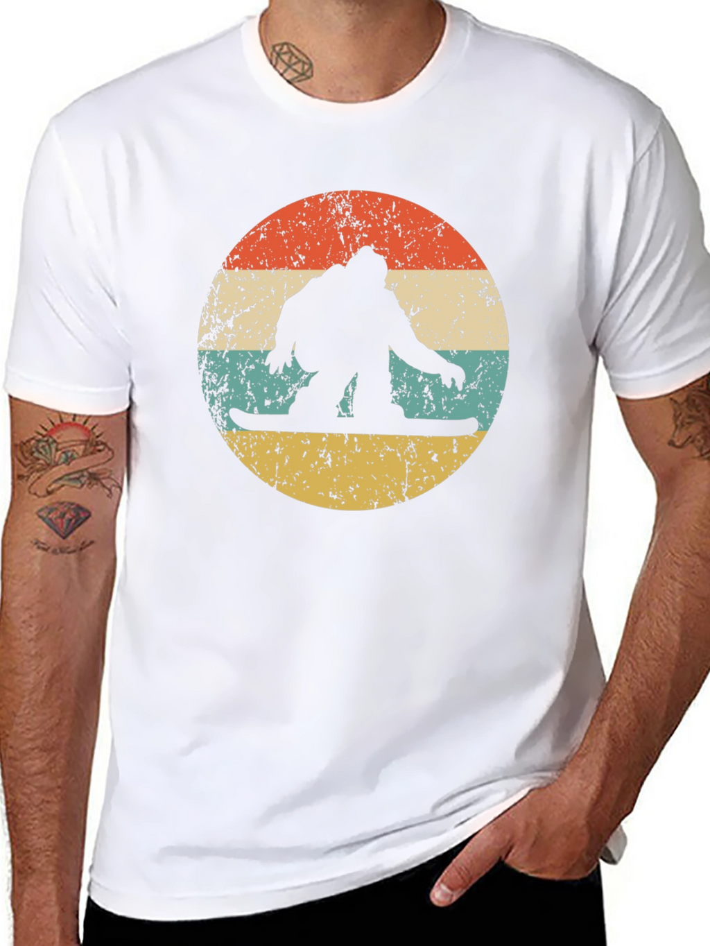 Retro Snowboarder Graphic T-Shirt