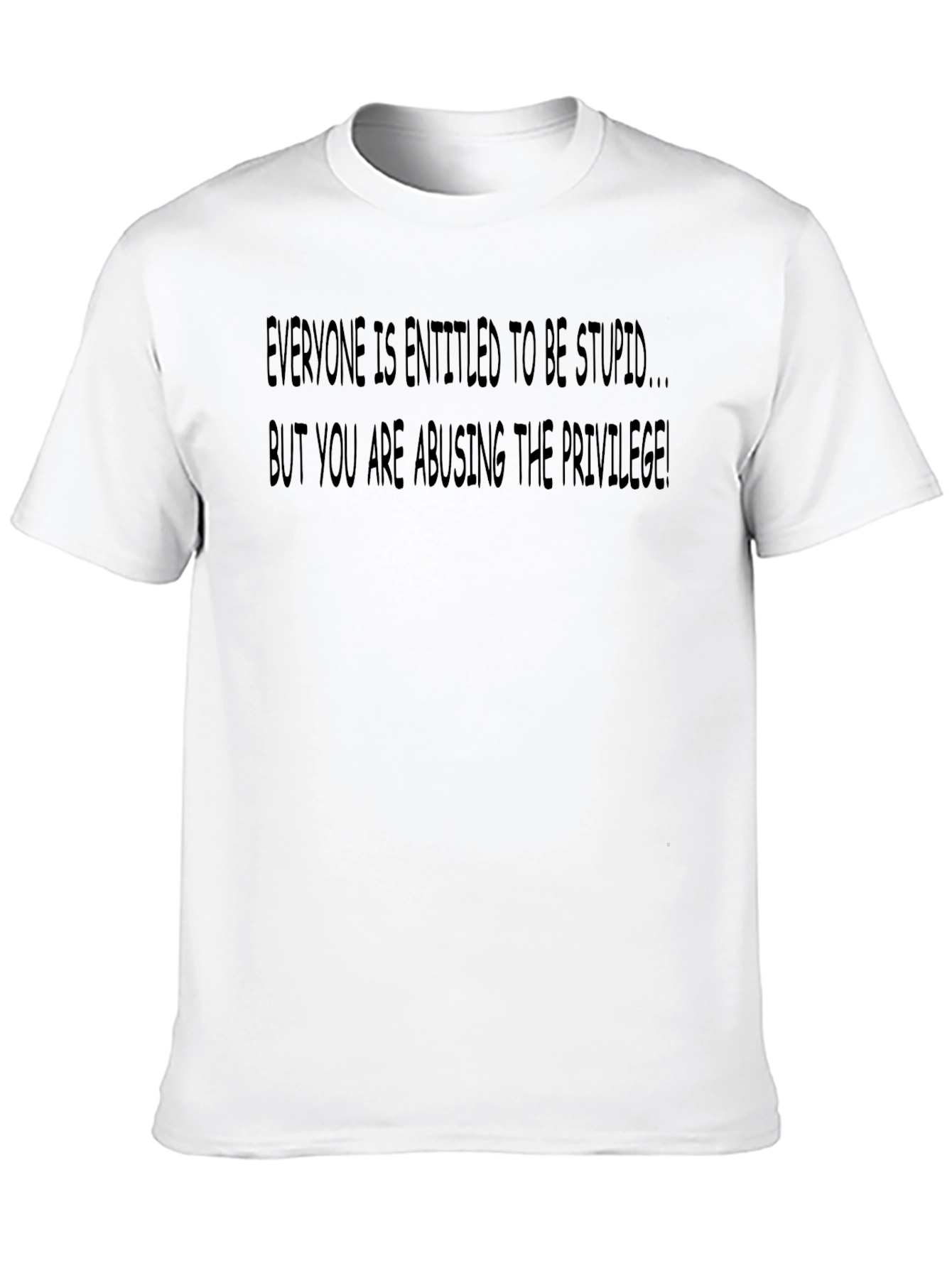 Sarcastic Graphic T-Shirt: Everyone is Entitled To Be Stupid