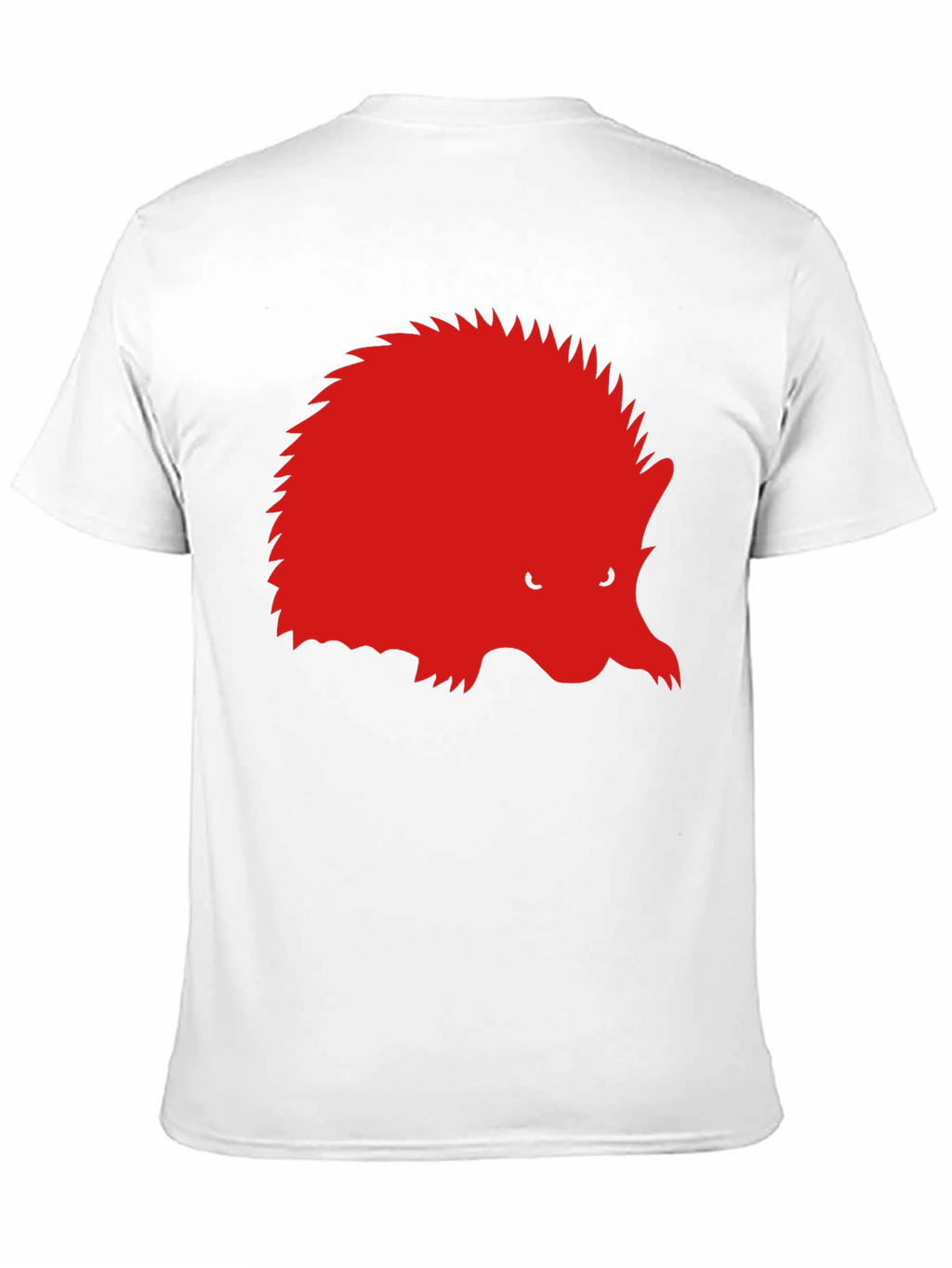 Red Hedgehog Graphic Black T-Shirt