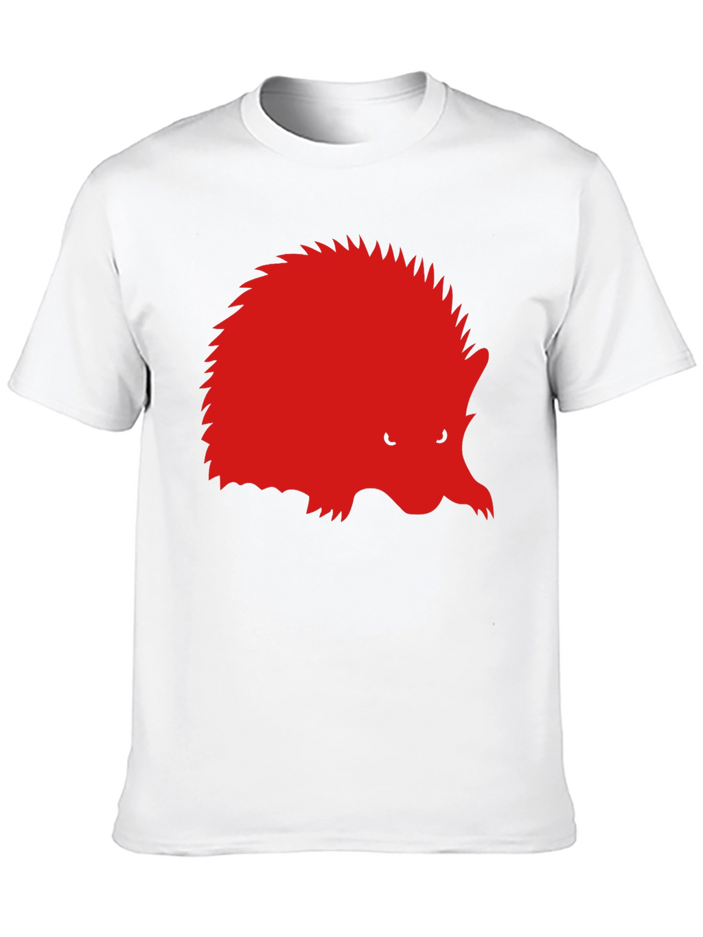 Red Hedgehog Graphic Black T-Shirt