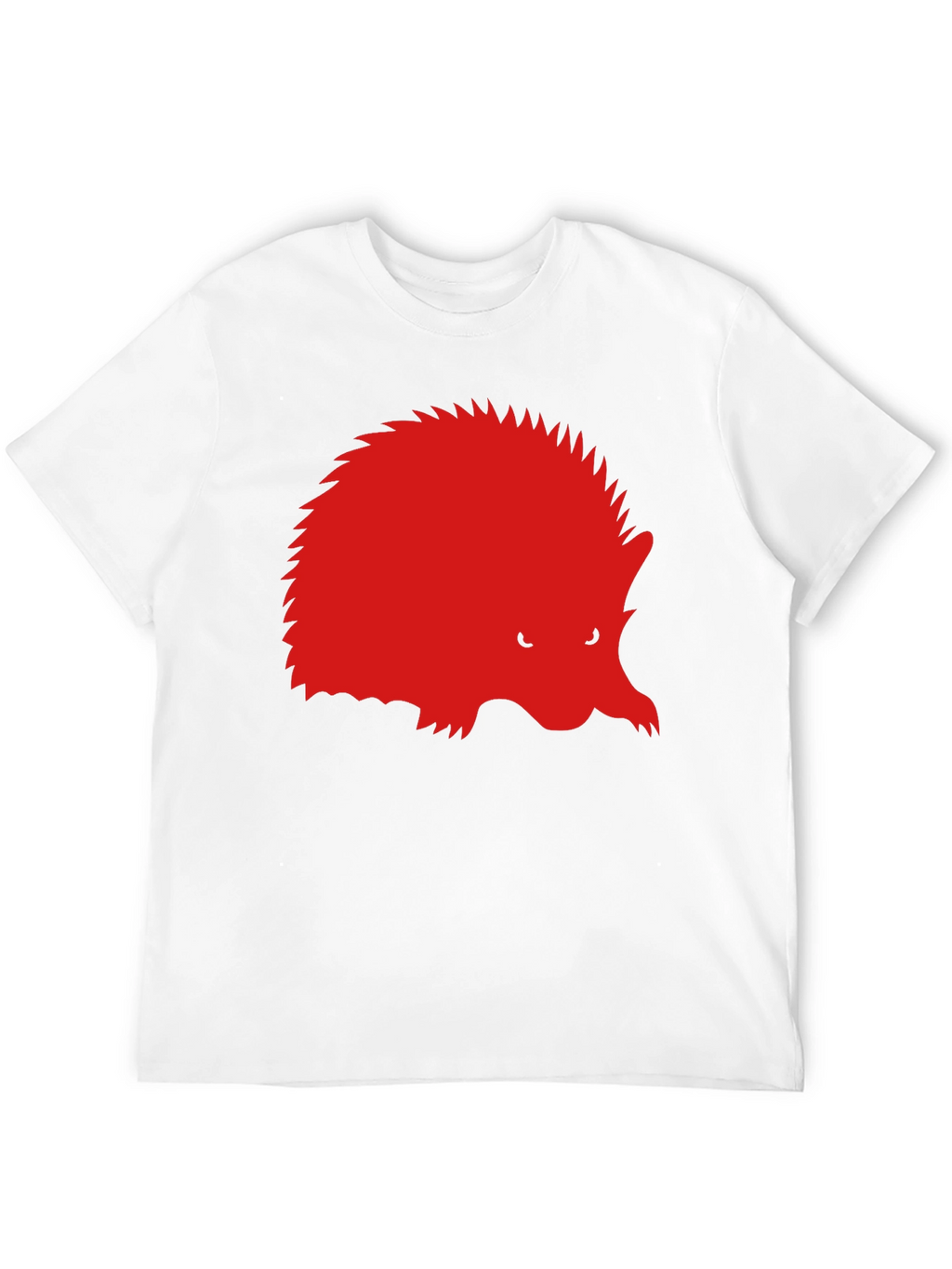 Red Hedgehog Graphic Black T-Shirt