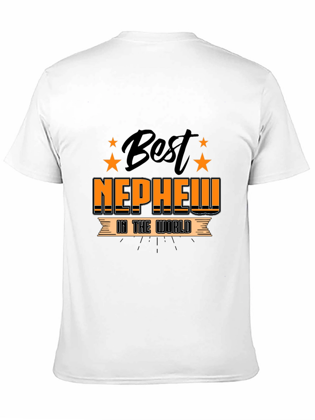 Best Nephew in the World Black Graphic T-Shirt