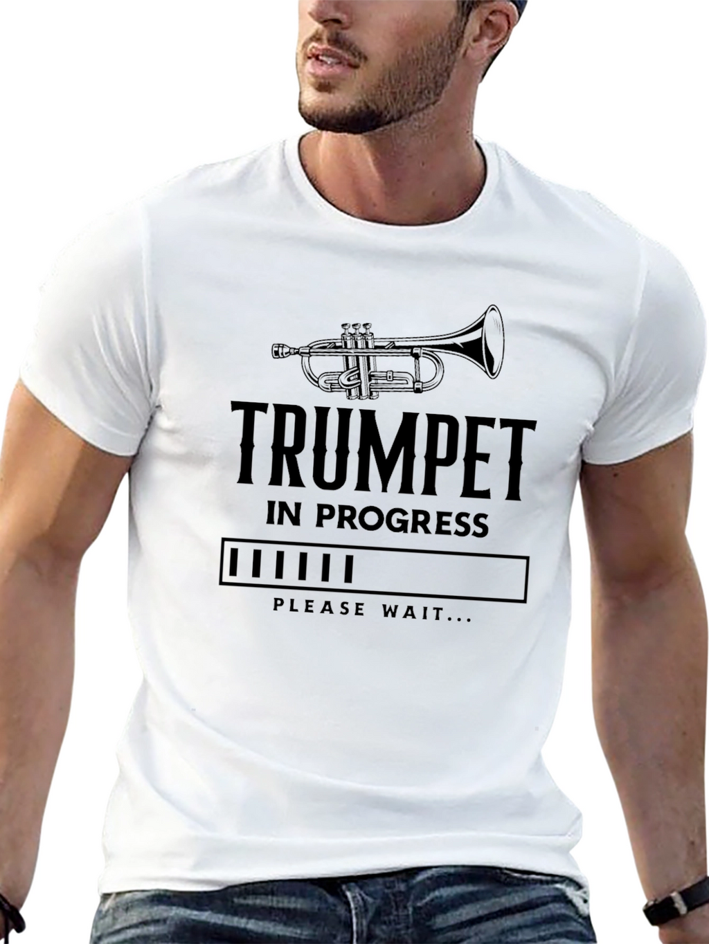 Trumpet in Progress T-Shirt - Musician Humor Tee
