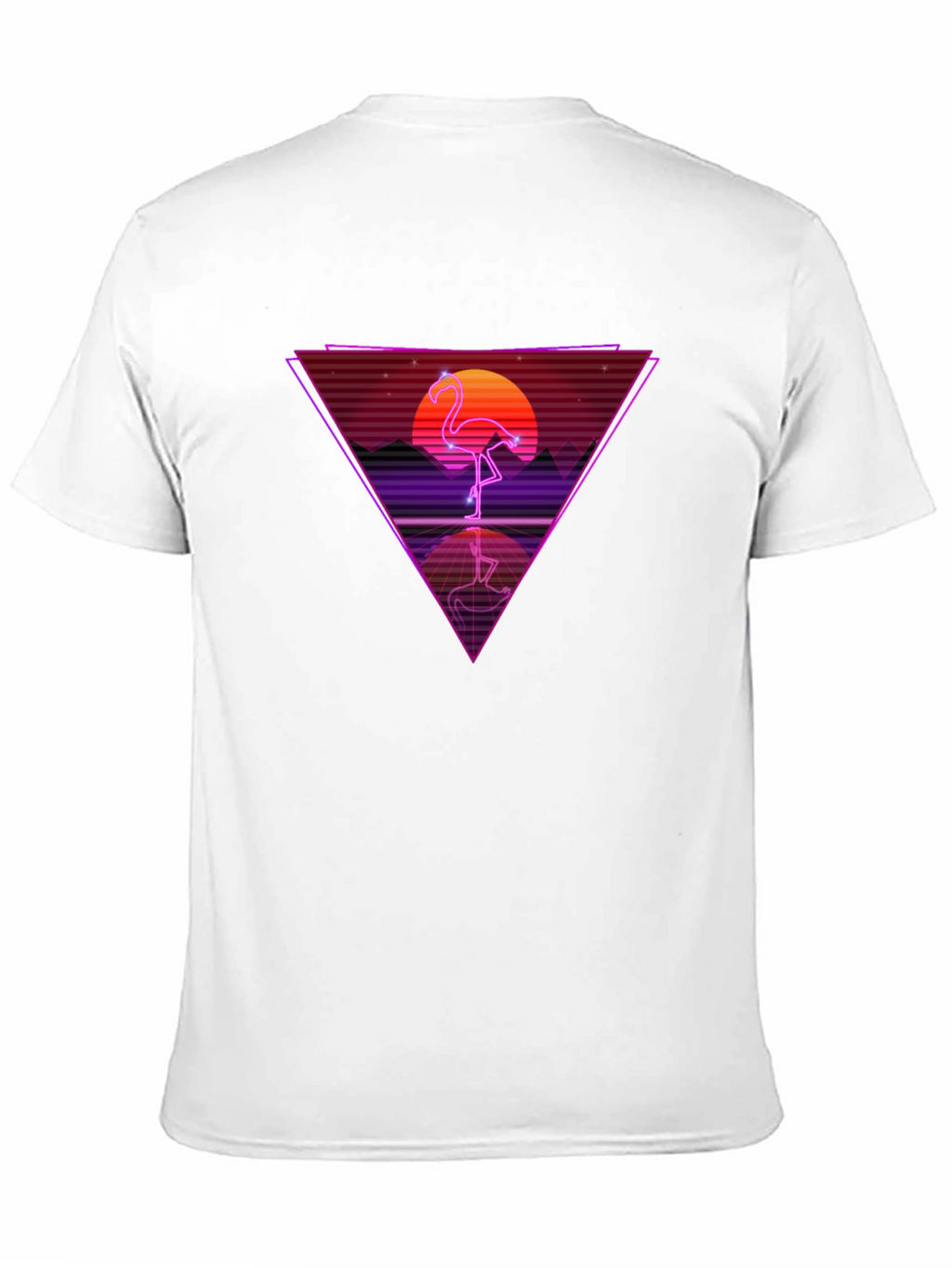 Retro Flamingo T-Shirt - Synthwave Design