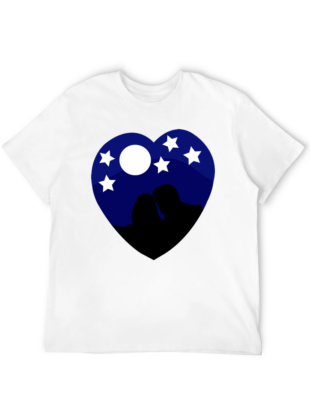 Heart Night Sky Couple Tee