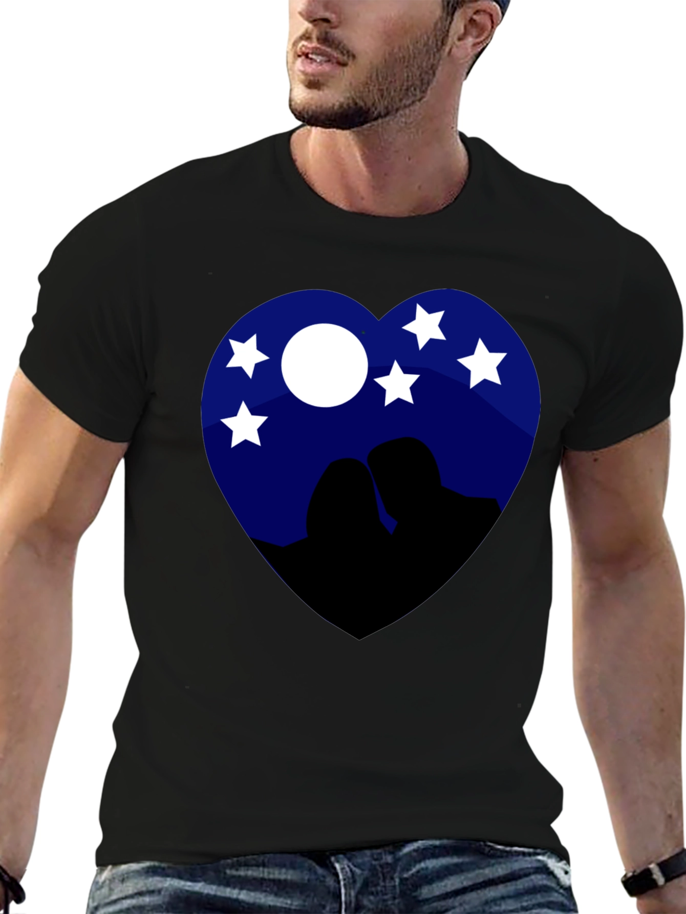 Heart Night Sky Couple Tee