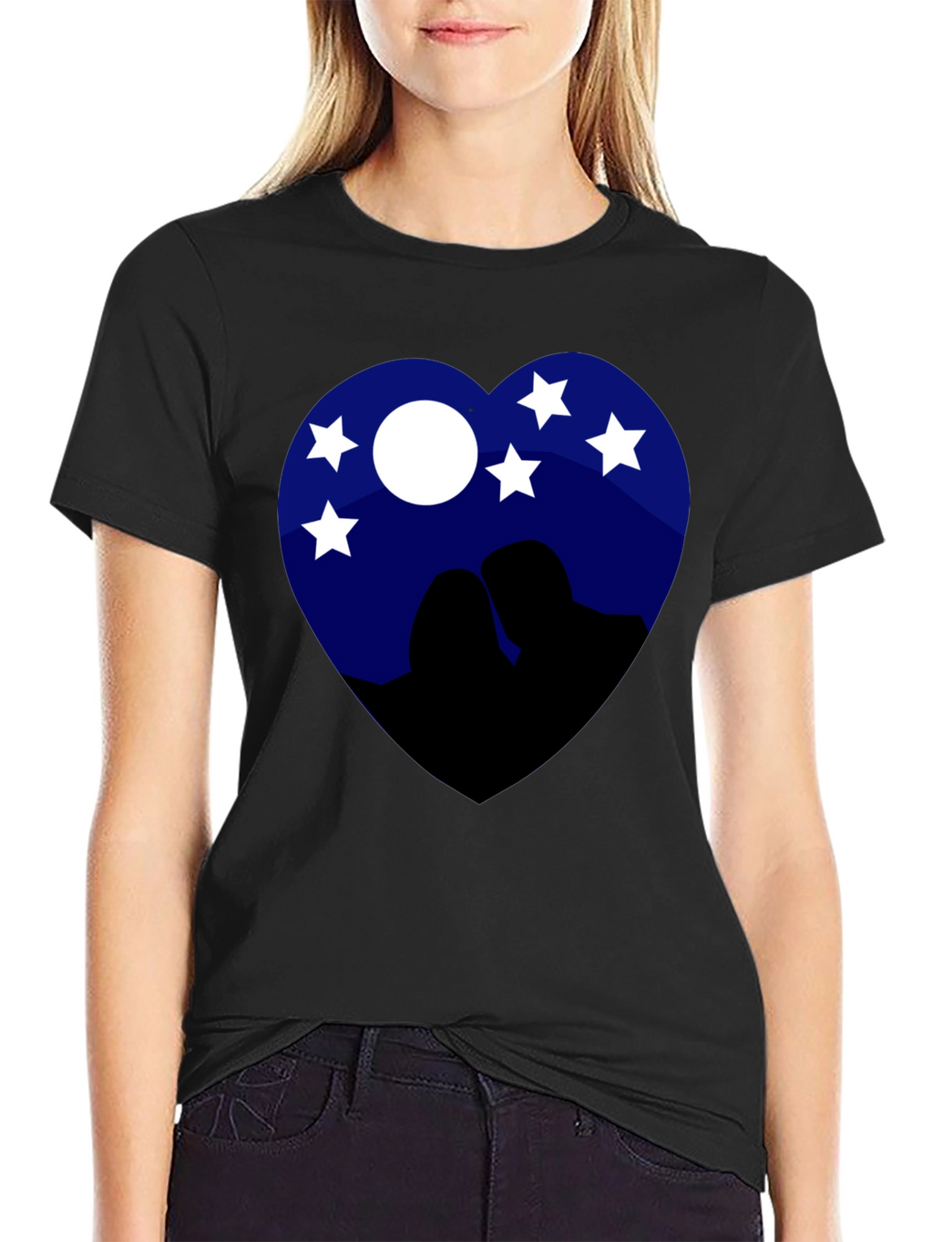 Heart Night Sky Couple Tee