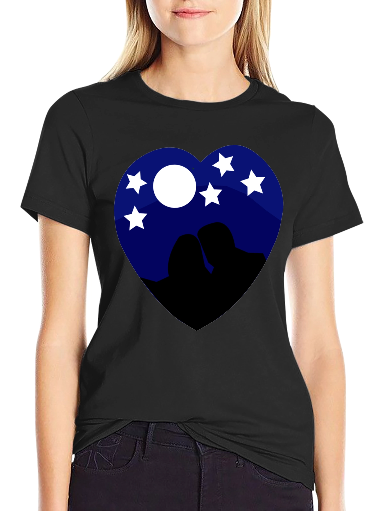 Heart Night Sky Couple Tee