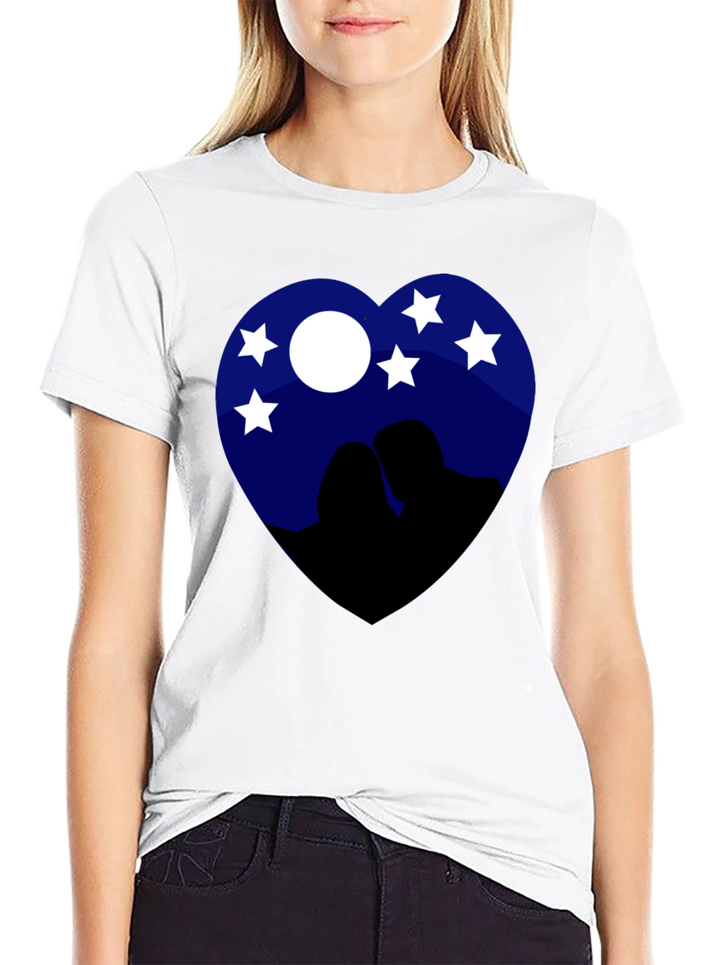 Heart Night Sky Couple Tee