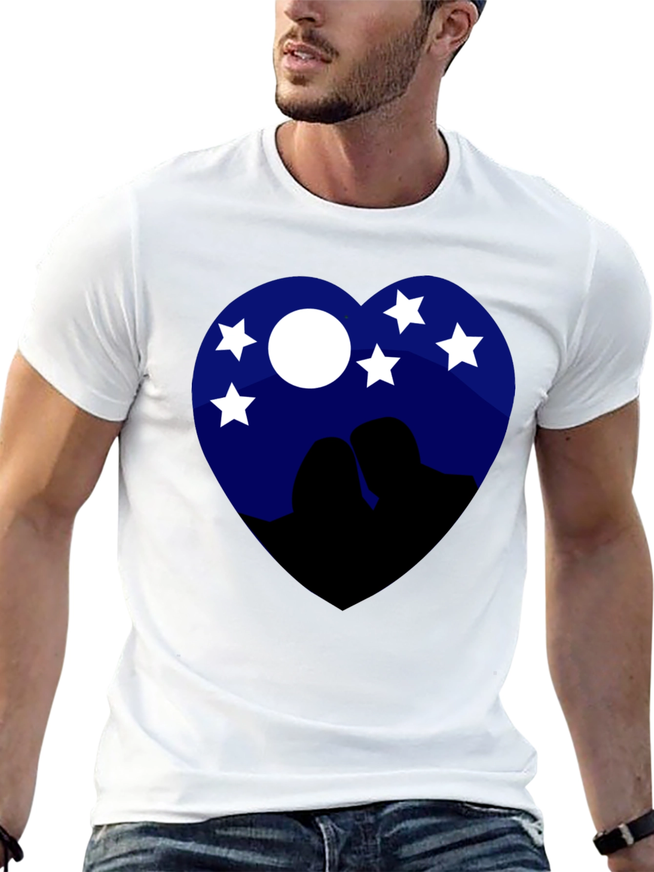 Heart Night Sky Couple Tee