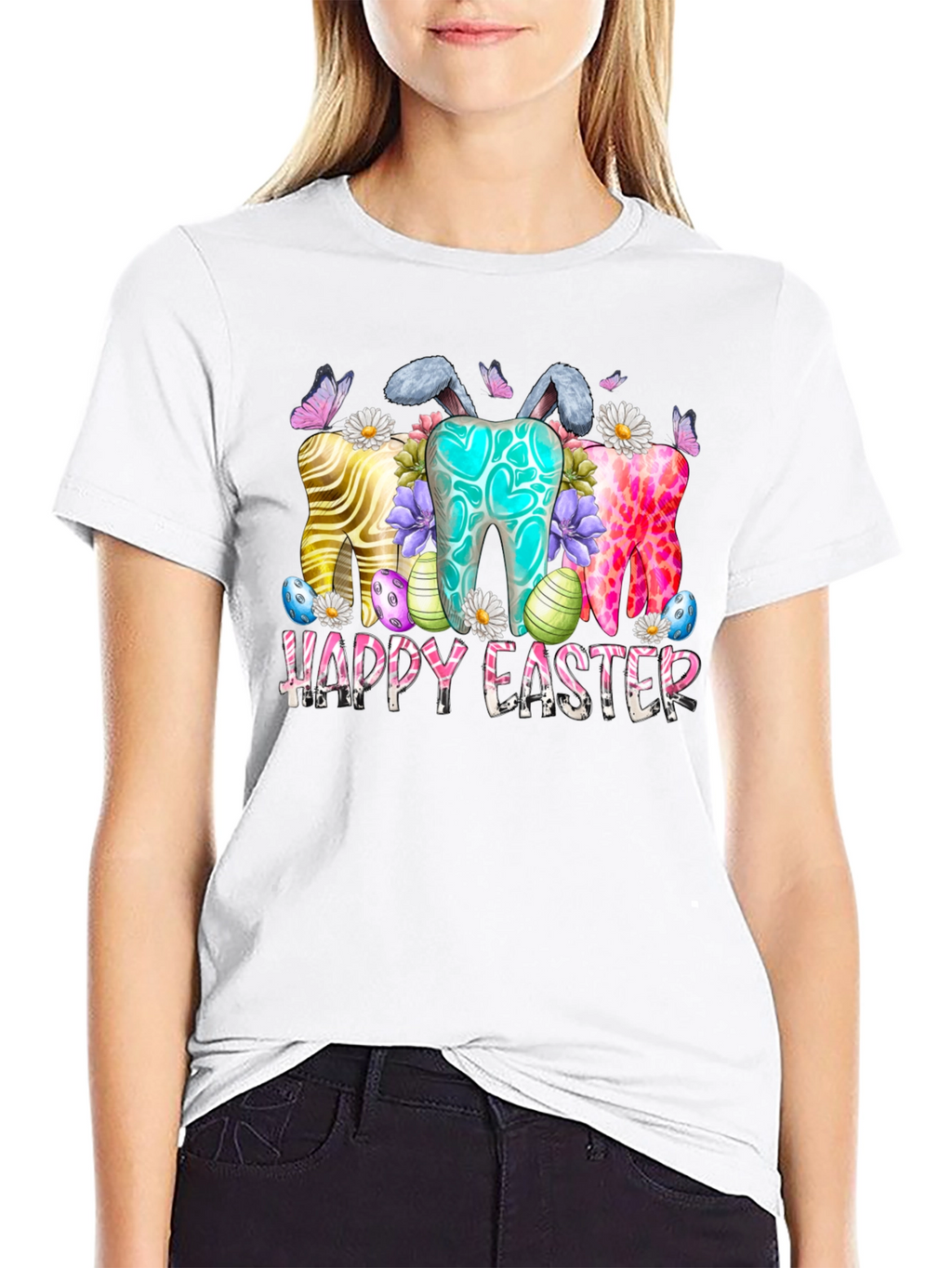 Happy Easter Teeth Bunny Shirt