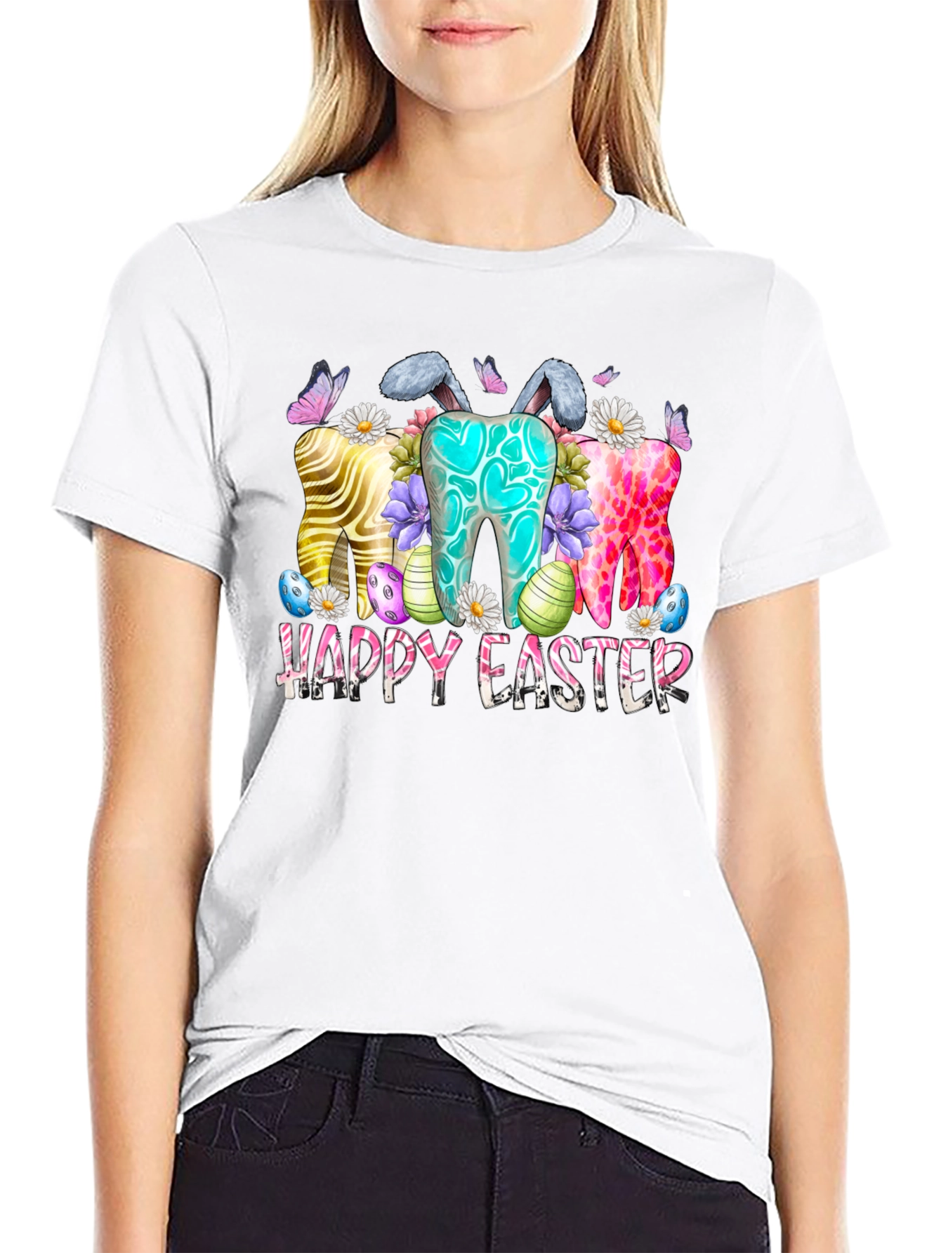 Happy Easter Teeth Bunny Shirt