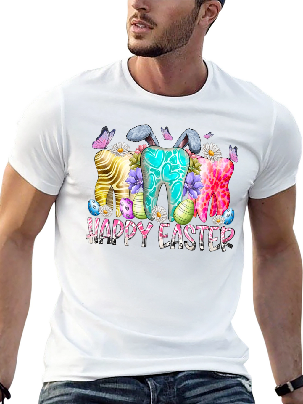 Happy Easter Teeth Bunny Shirt
