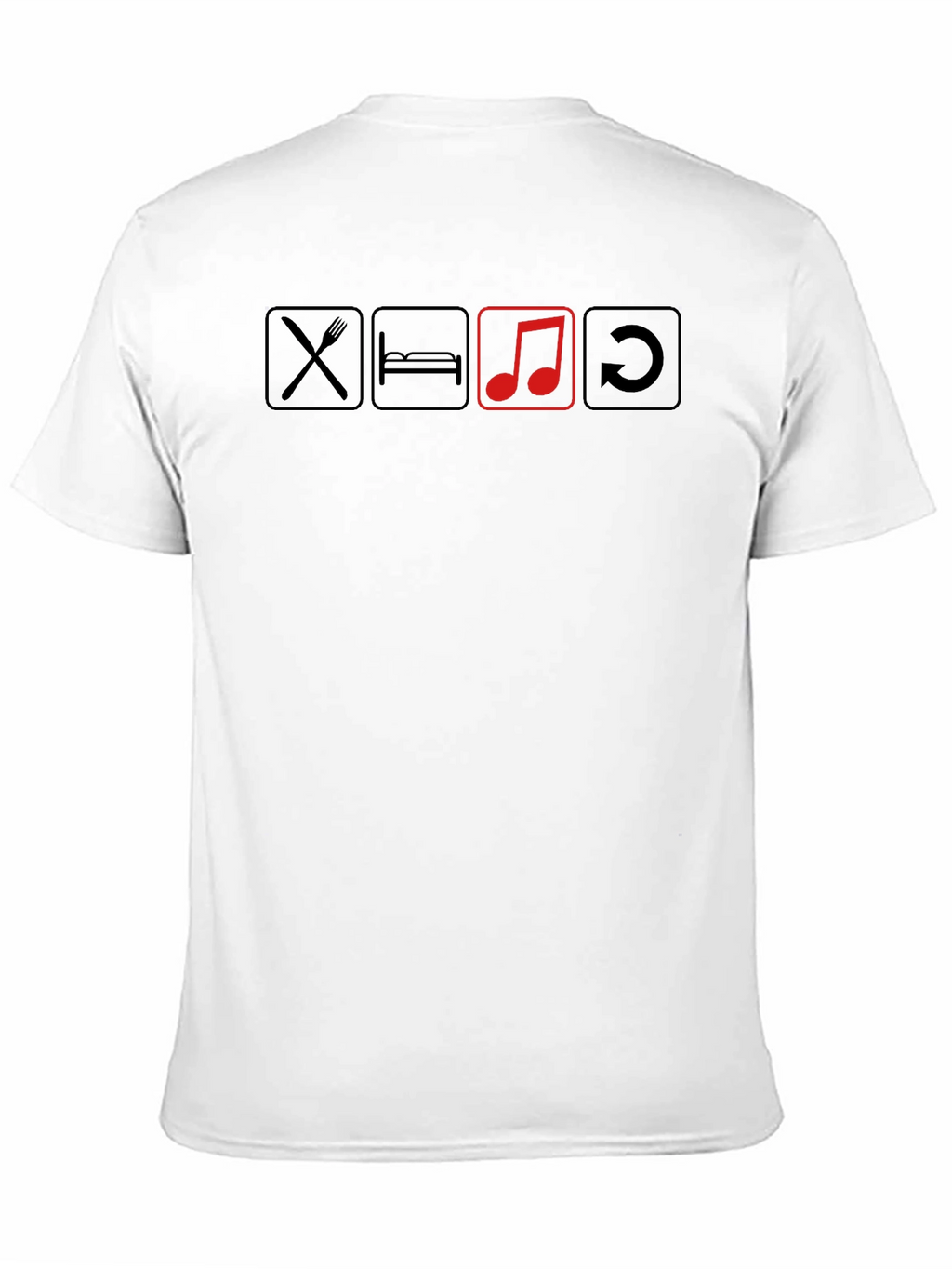 Eat Sleep Music Repeat Black T-Shirt