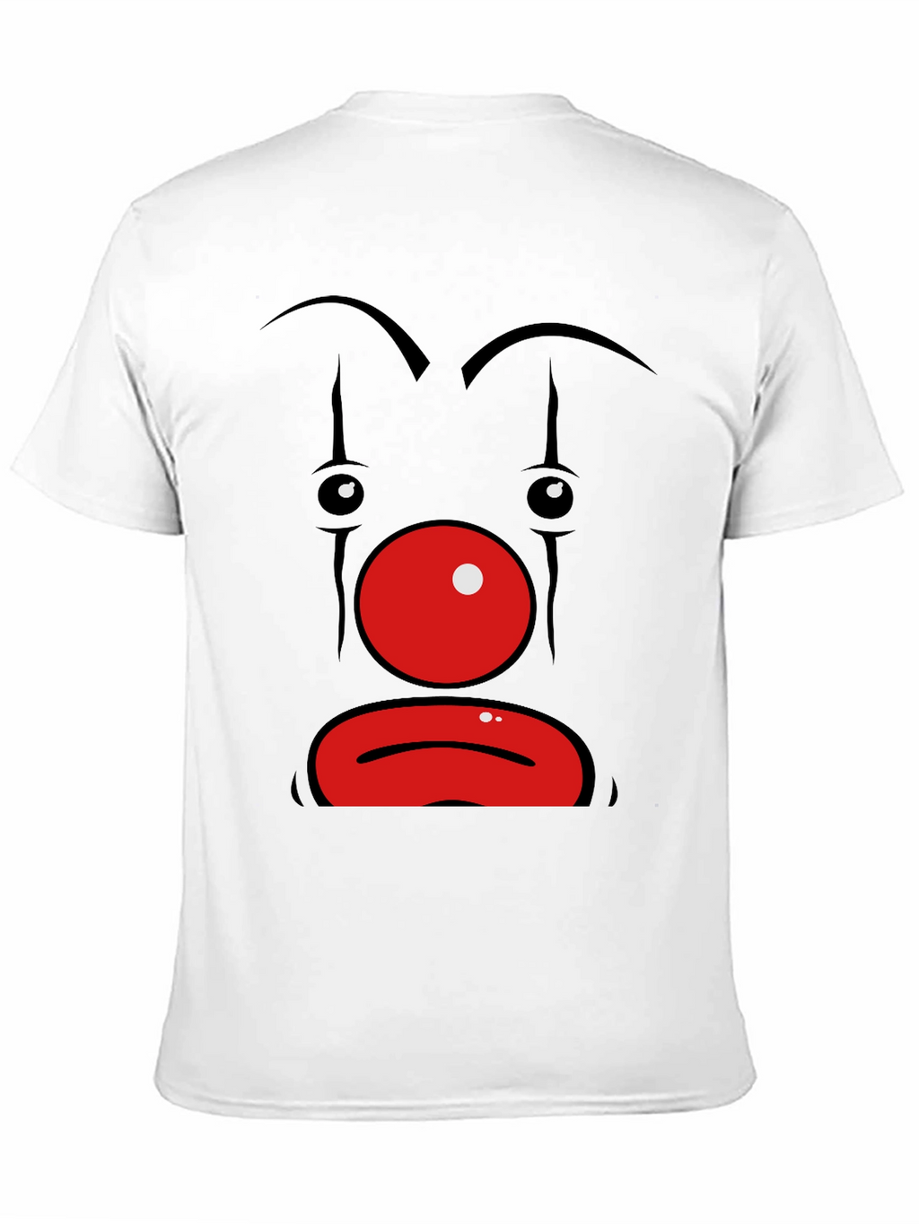 Sad Clown Face Graphic Black T-Shirt