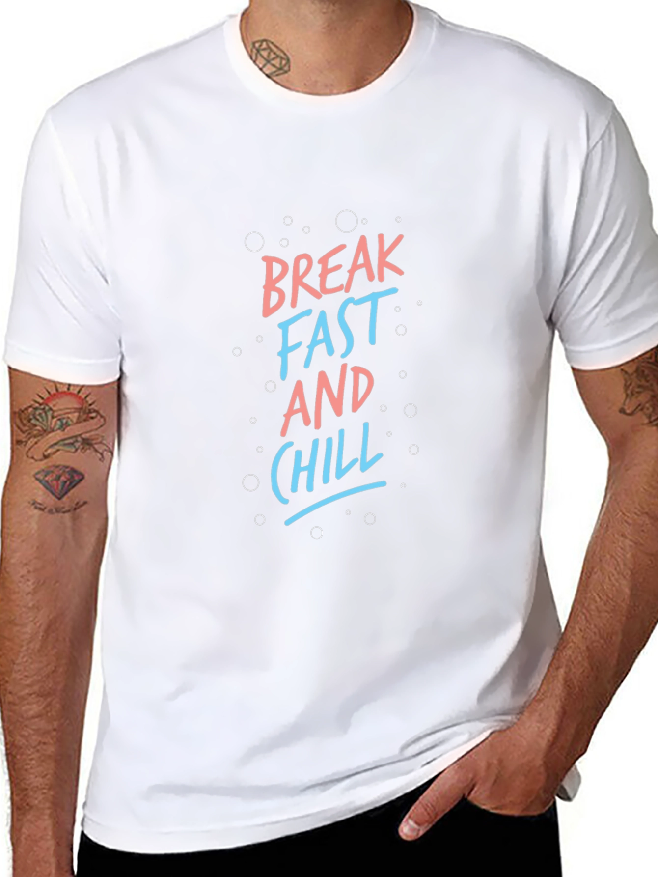 Breakfast and Chill Graphic Tee - Casual Comfort