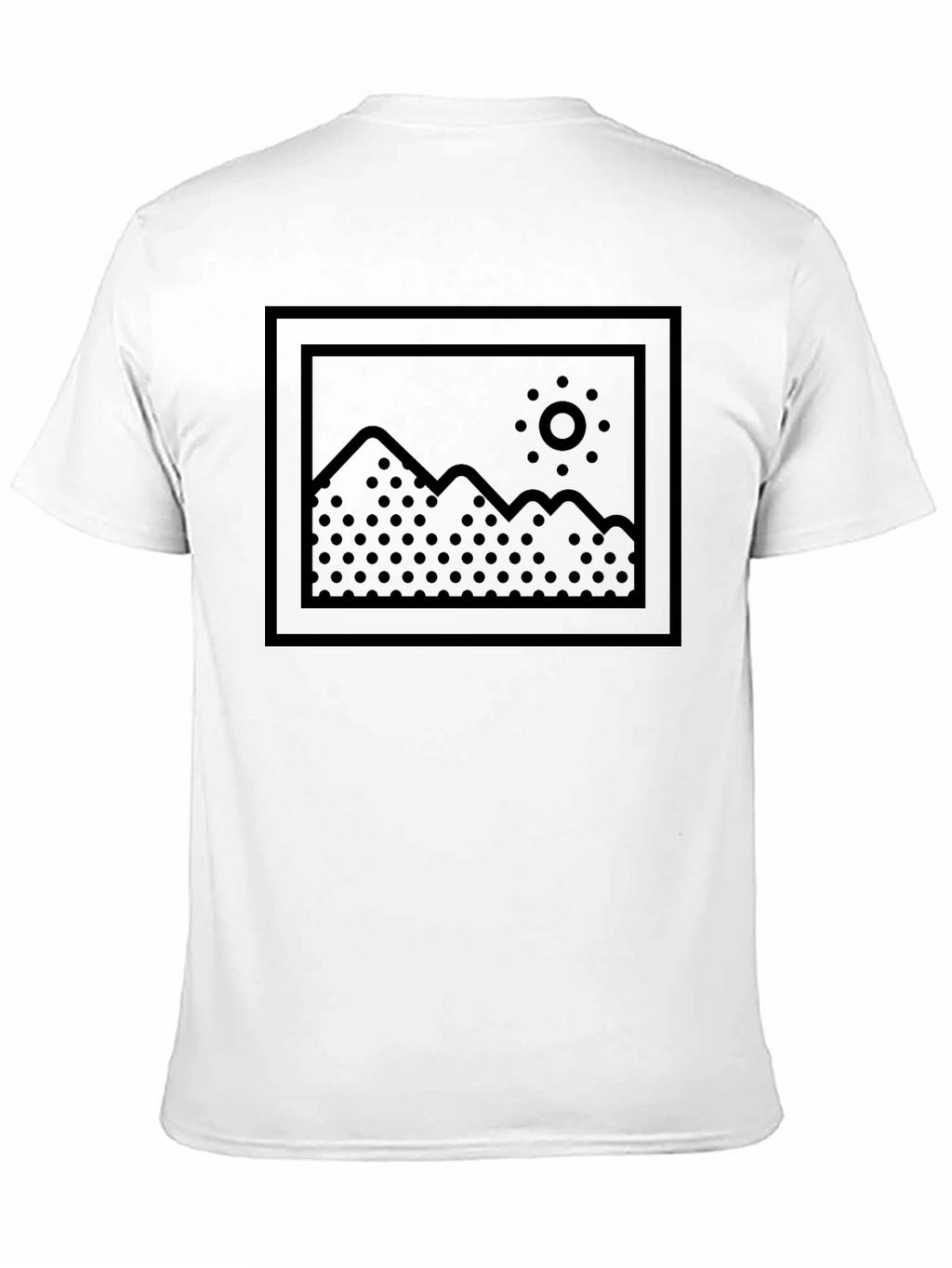 Mens Black Graphic T-Shirt - Mountain Scene